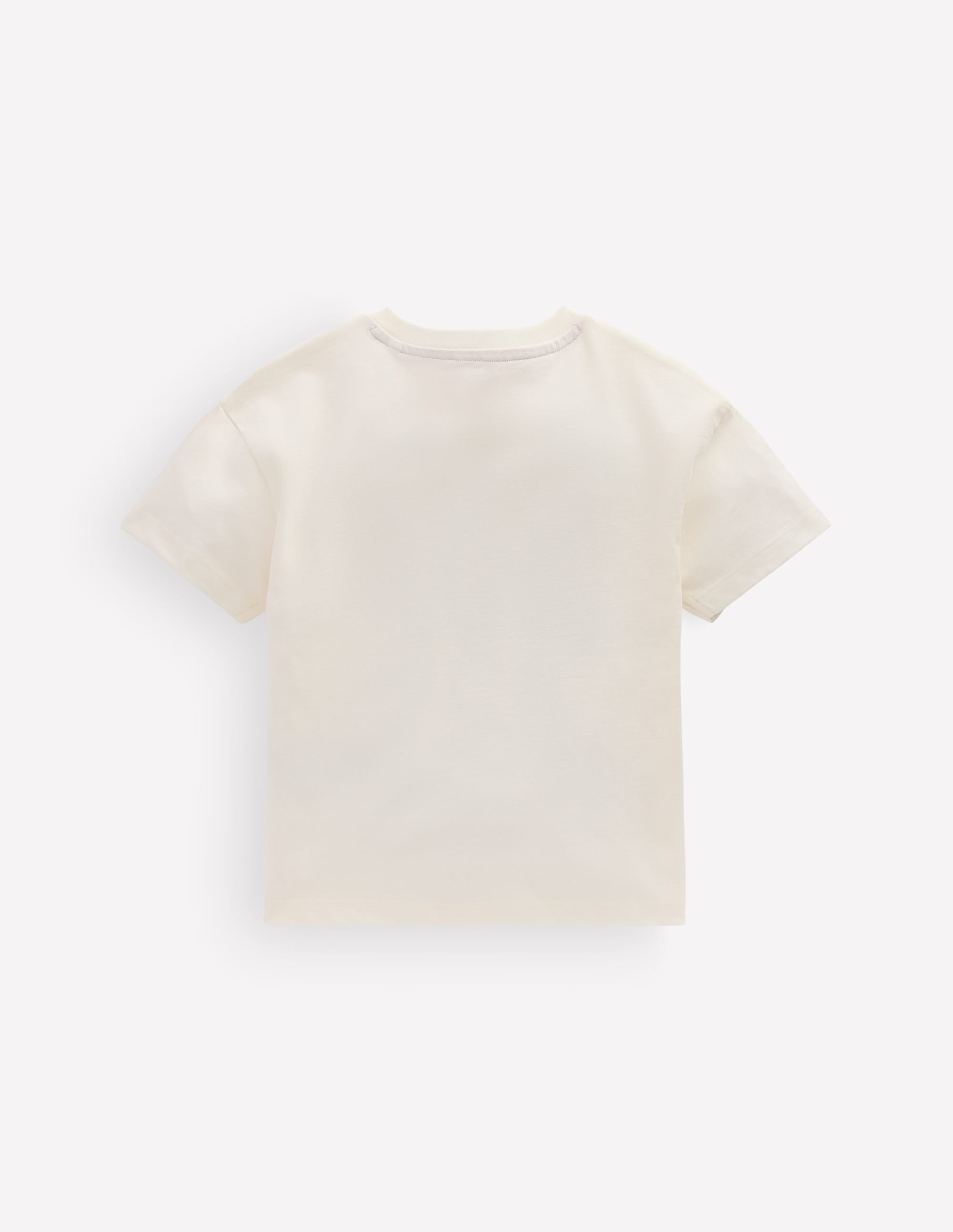 Short Sleeve Printed T-shirt-Soft Ivory Cats - Image 2
