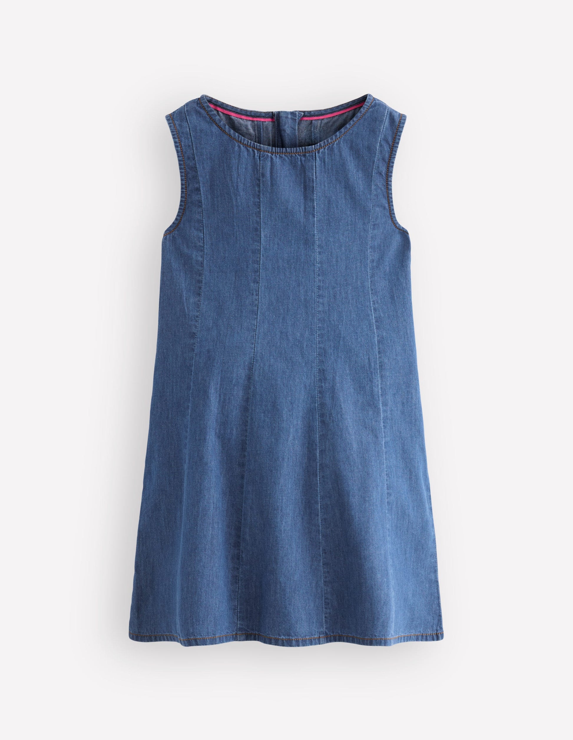 Willa Pinafore Dress-Mid Denim-3