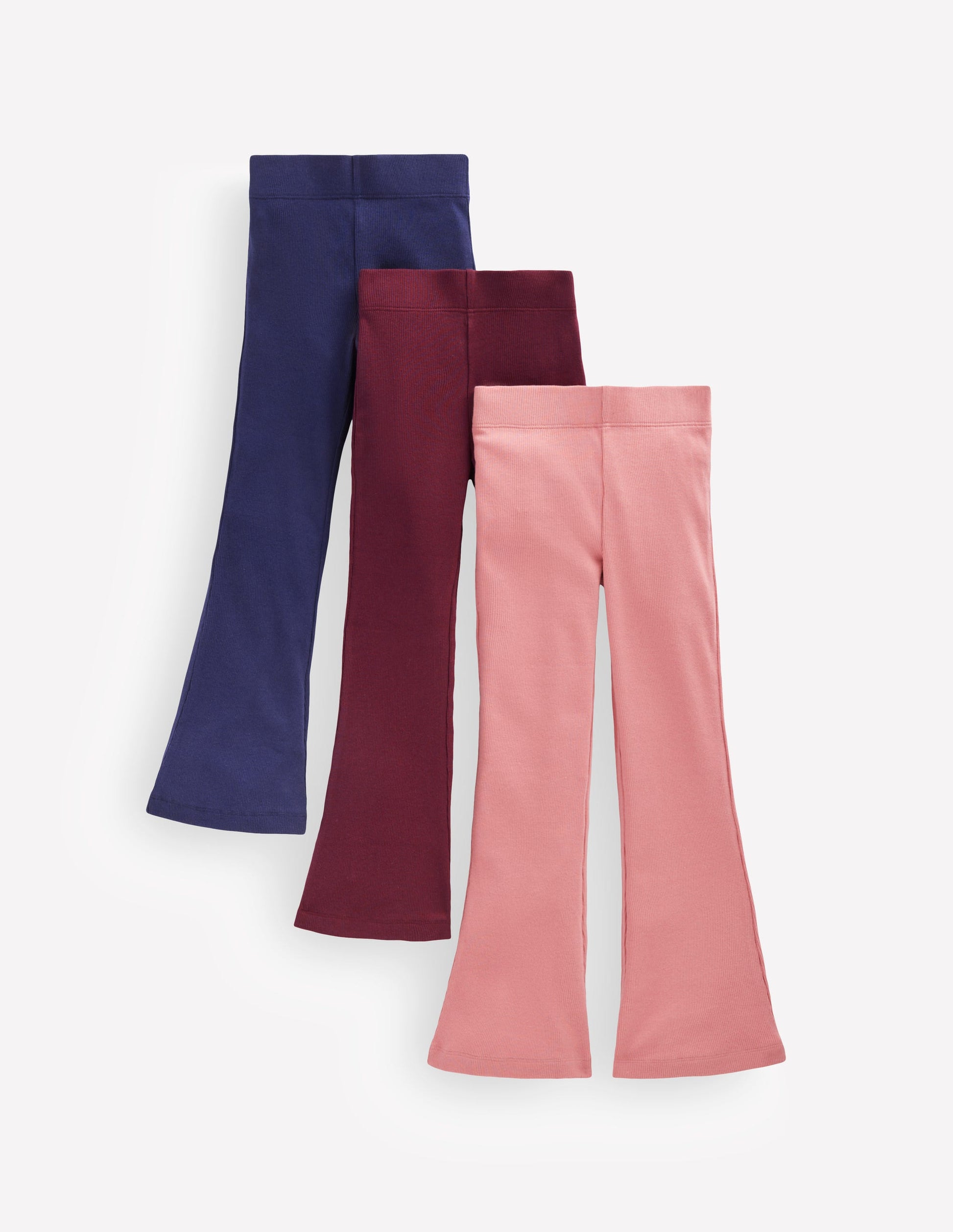 3-pack Ribbed Flared Leggings-Mutli-1