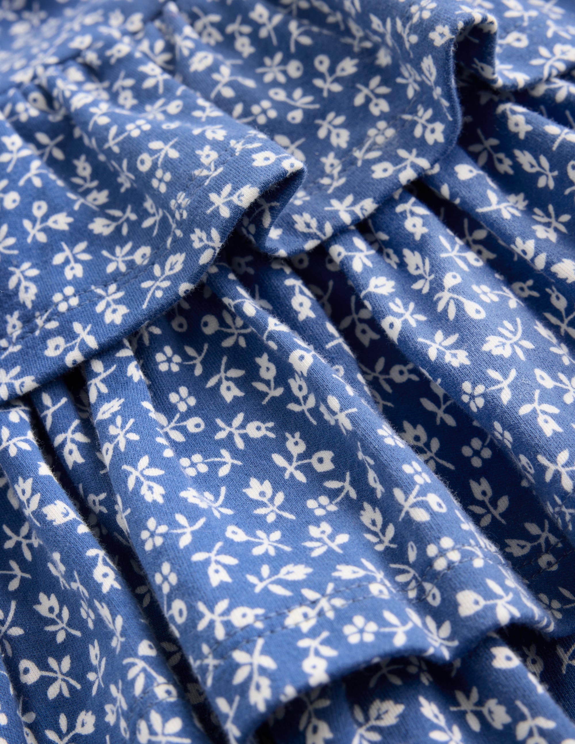 Ruffle Skirt Jersey Dress-Bluejay Ditsy Floral - Image 4