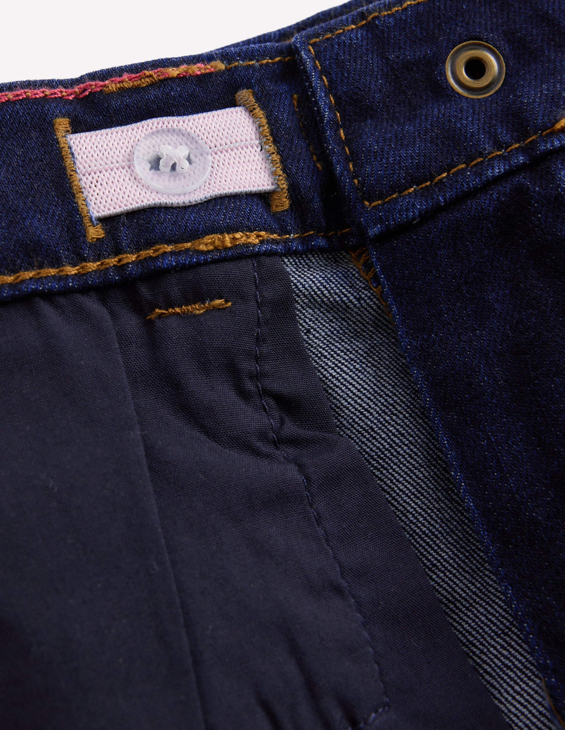 Wide Leg Frill Hem Jeans-Dark Wash-4