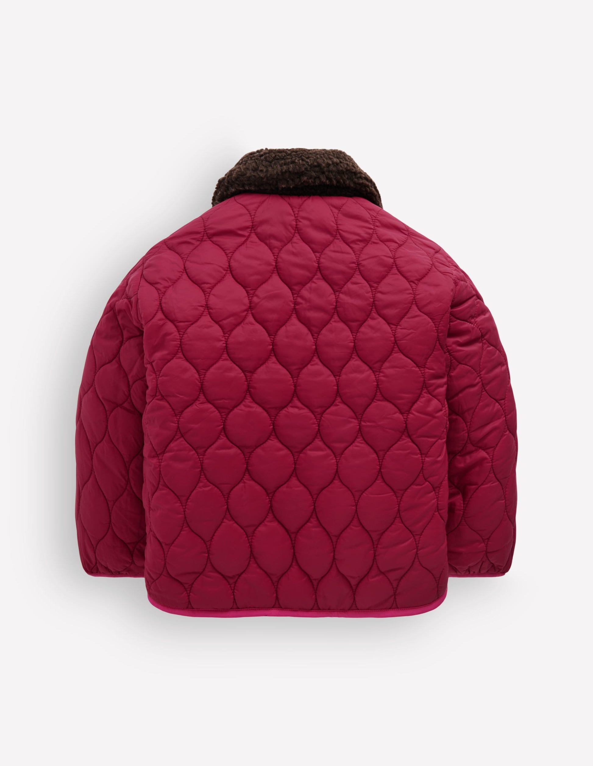 Reversible Borg Quilted Jacket-Leopard Multi-6