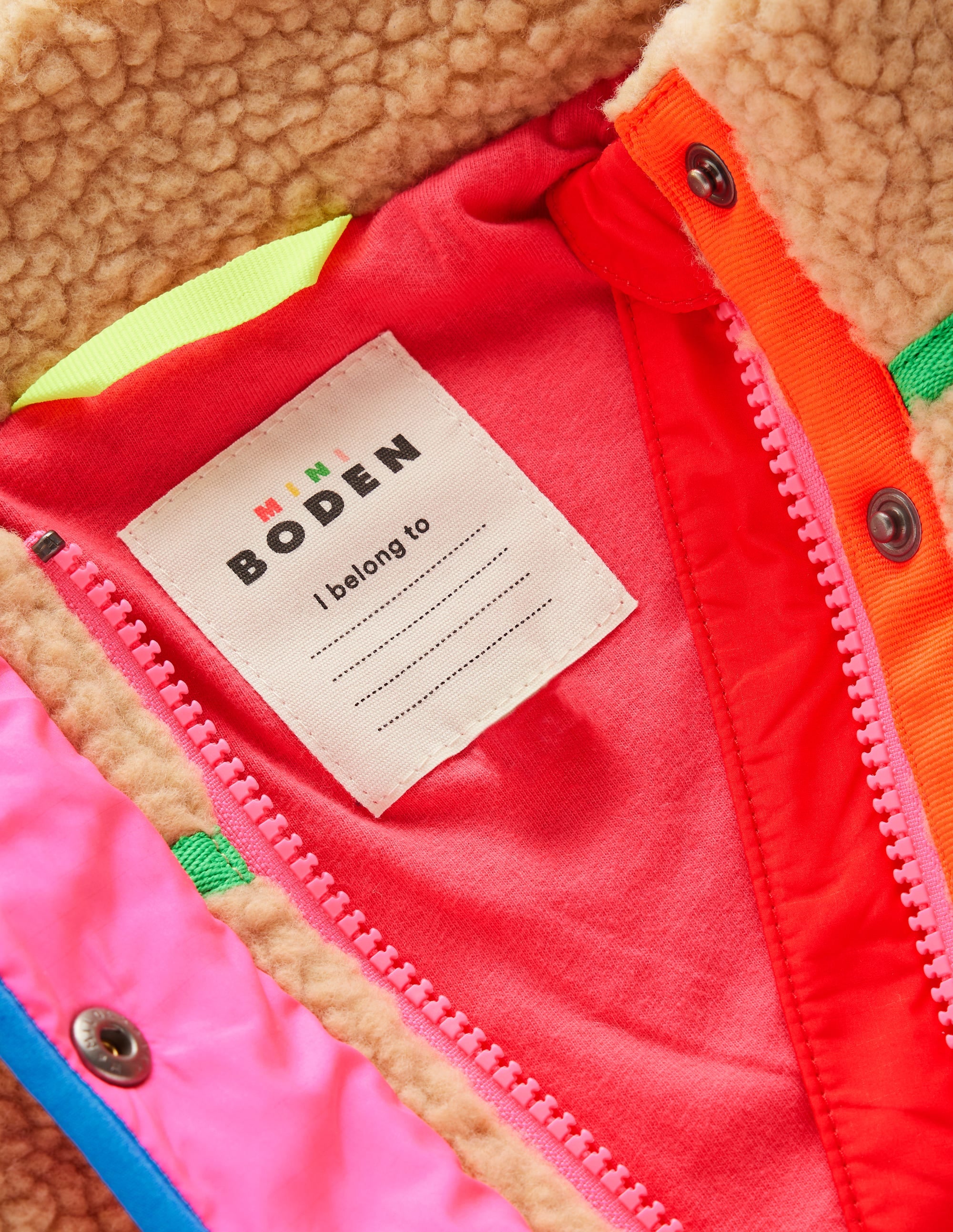 Fun Borg Mix Fleece-Rainbow Trim Borg - Image 5