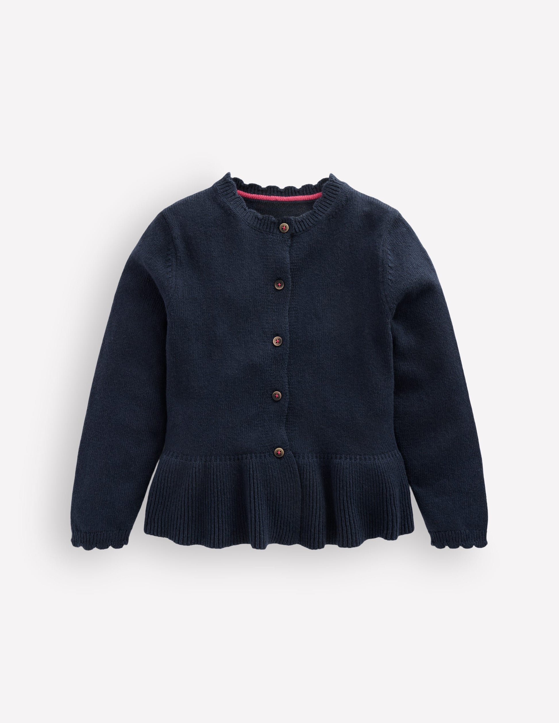 Pretty Peplum Cardigan-Navy-3