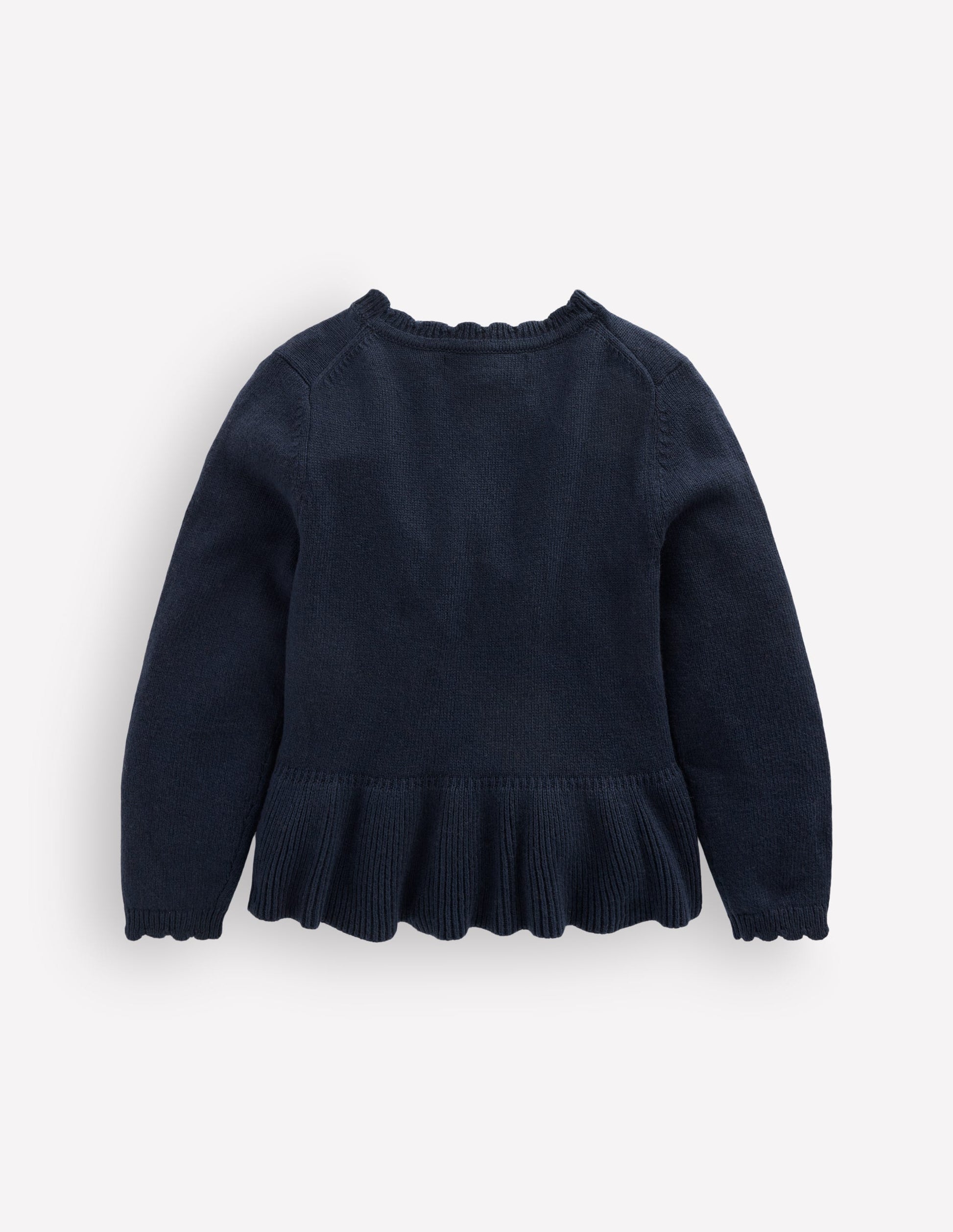 Pretty Peplum Cardigan-Navy-4