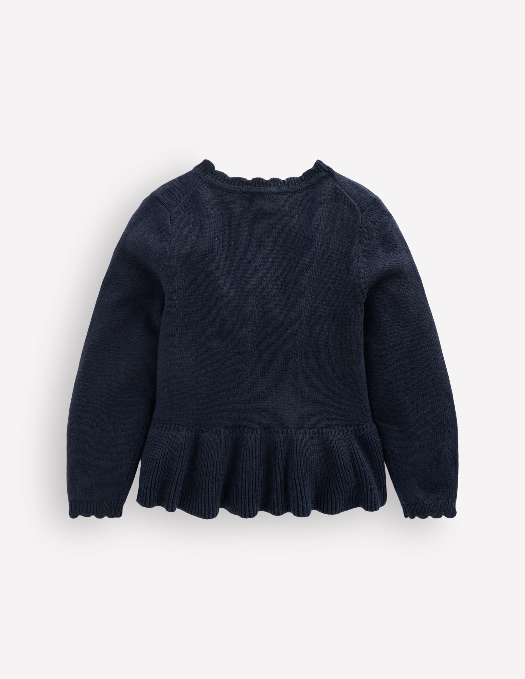 Pretty Peplum Cardigan-Navy - Image 4