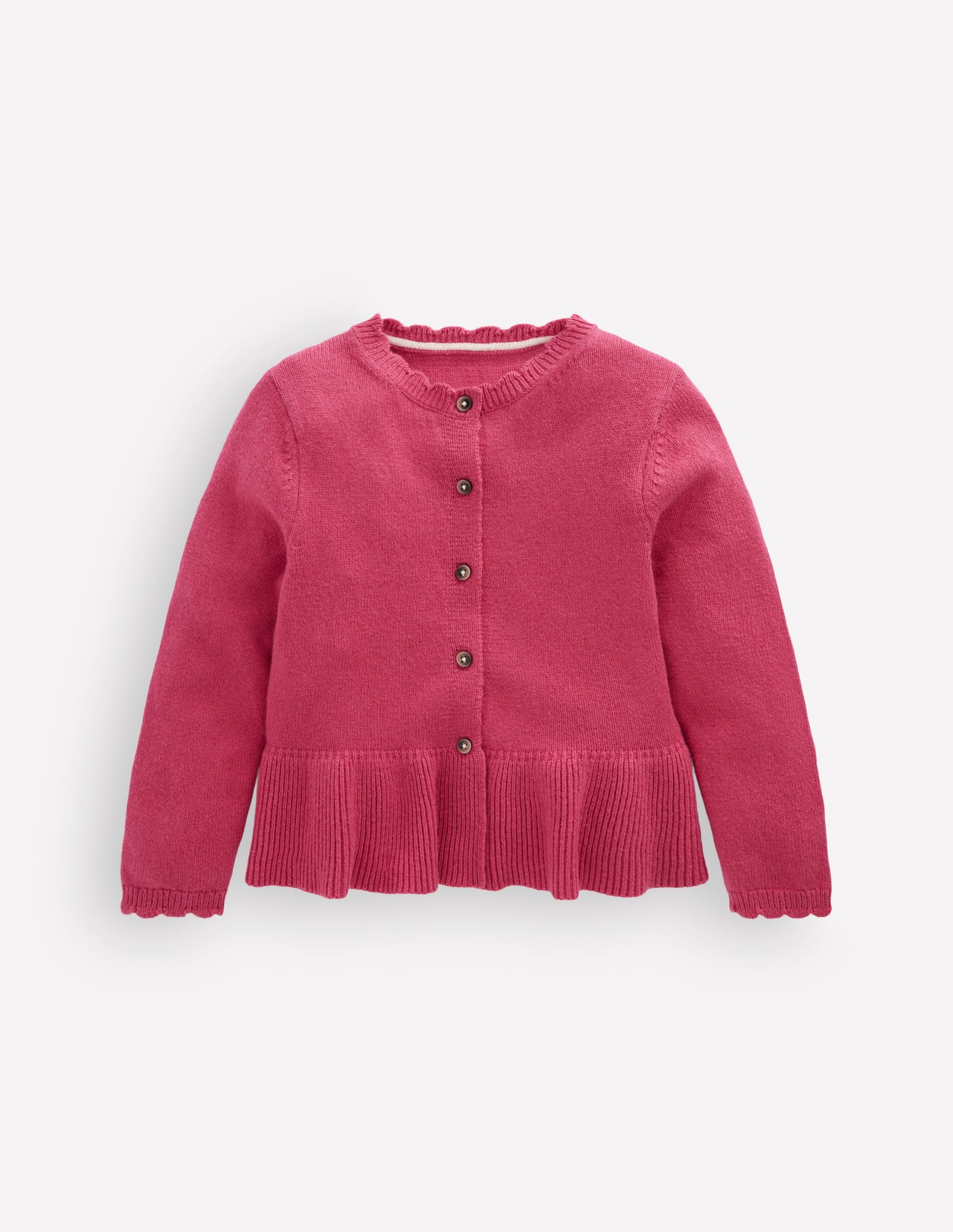 Pretty Peplum Cardigan-Winter Blush-1