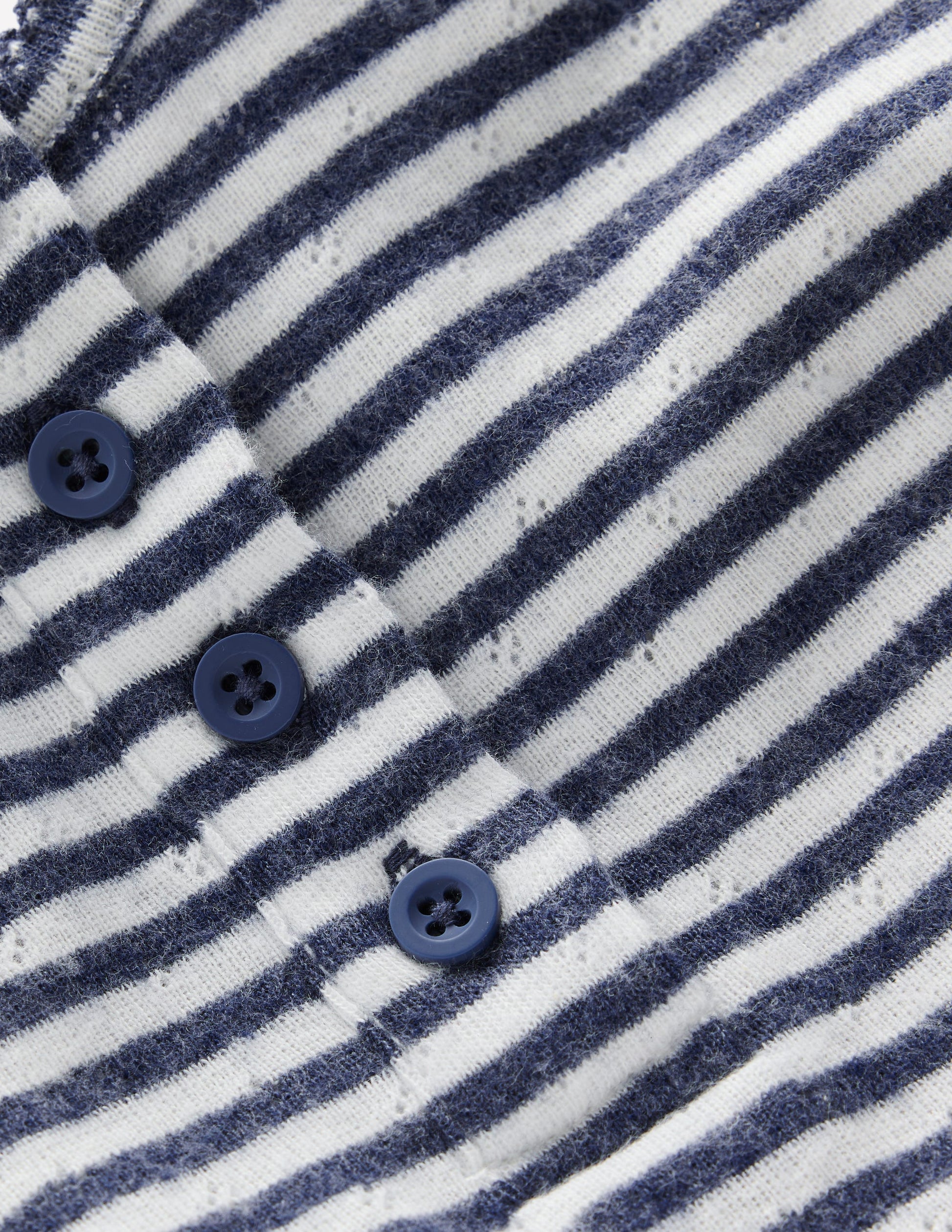 Long Sleeve Henley Top-Soft Ivory/ Navy Stripe-2