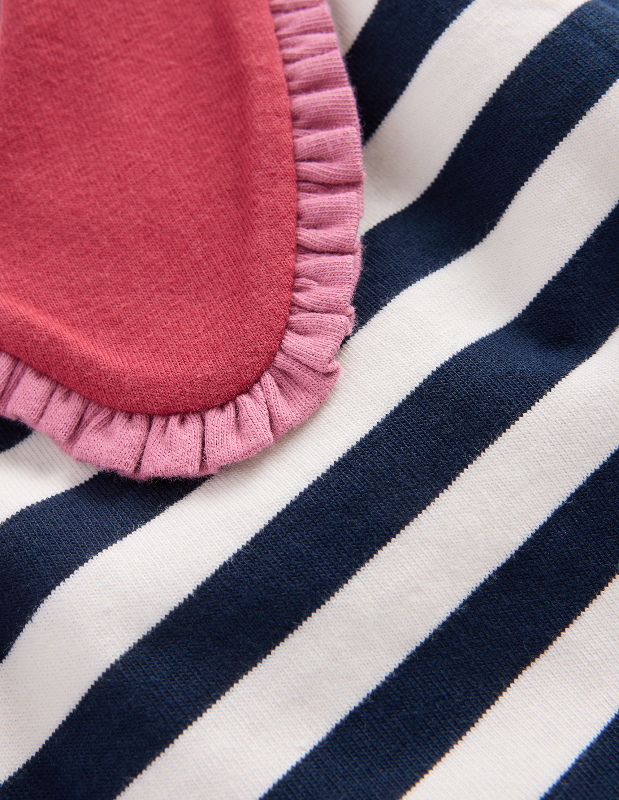 Collared Breton Jersey Top-Coconut Milk and Navy Stripe - Image 4