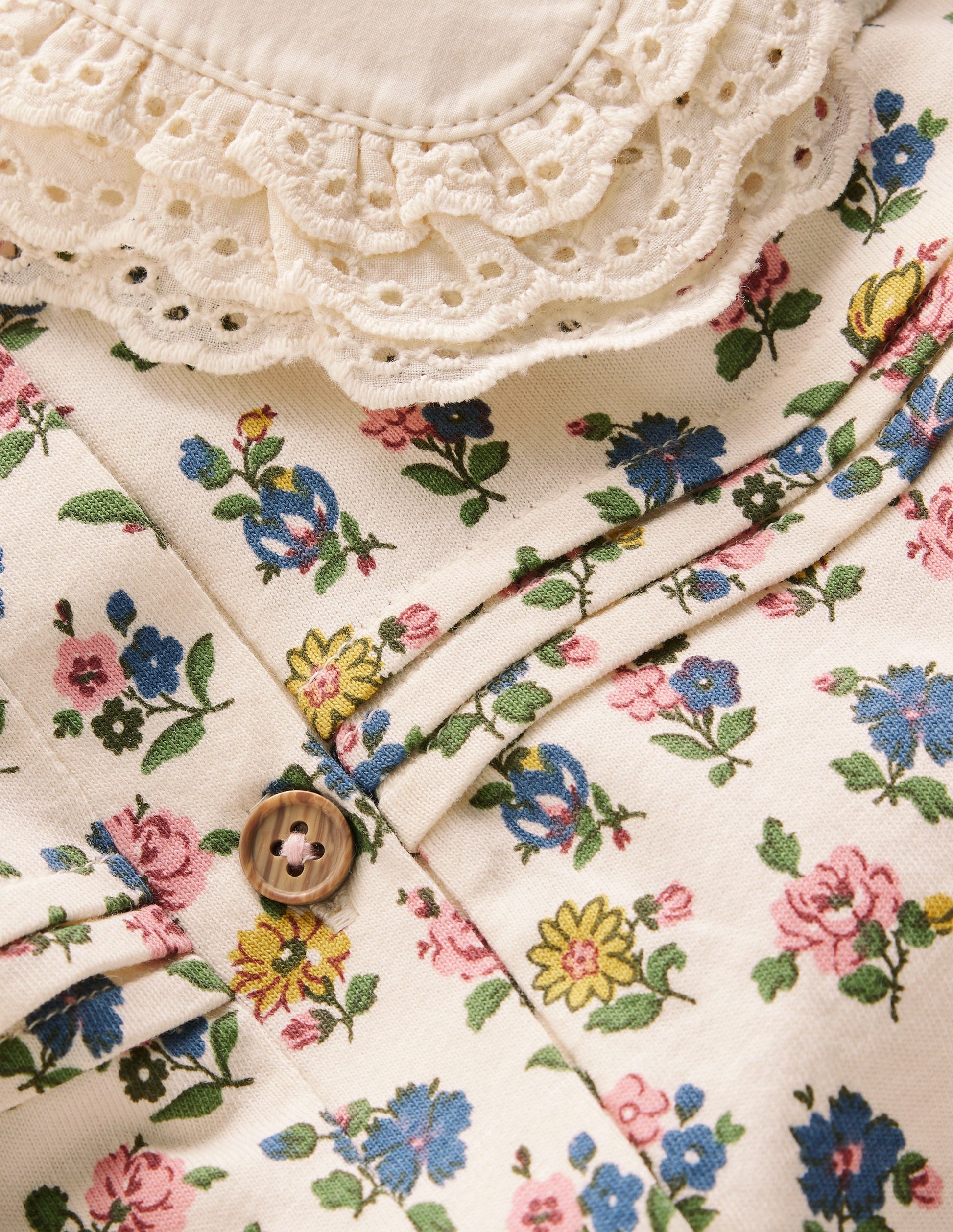 Broderie Collar Jersey Top-Vanilla White Floral-4