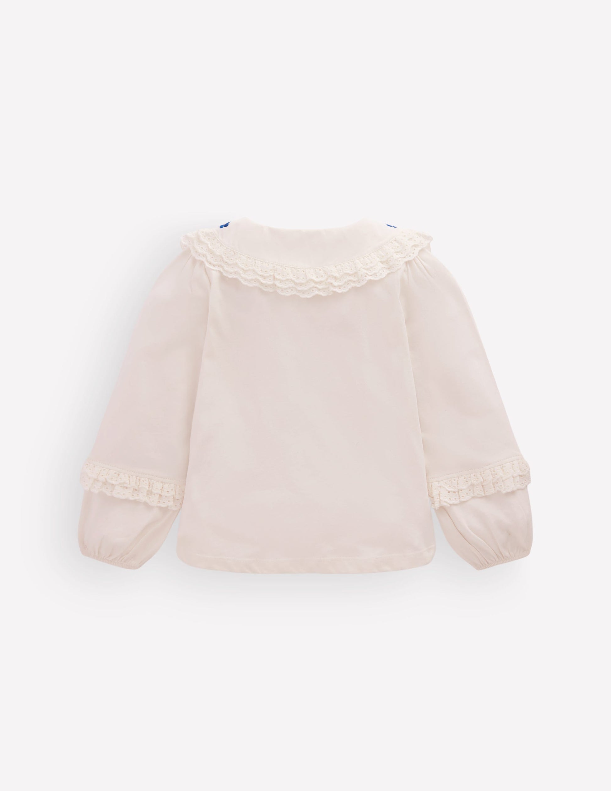 Broderie Collar Jersey Top-Soft Ivory-2