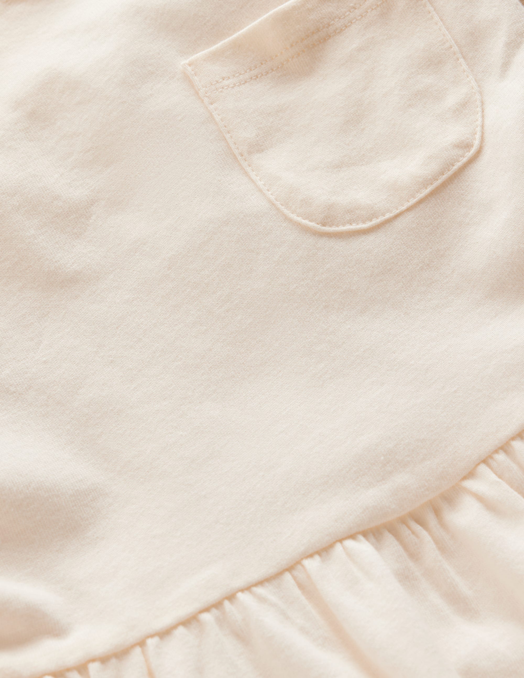 Long Sleeve Peplum Top-Soft Ivory - Image 3