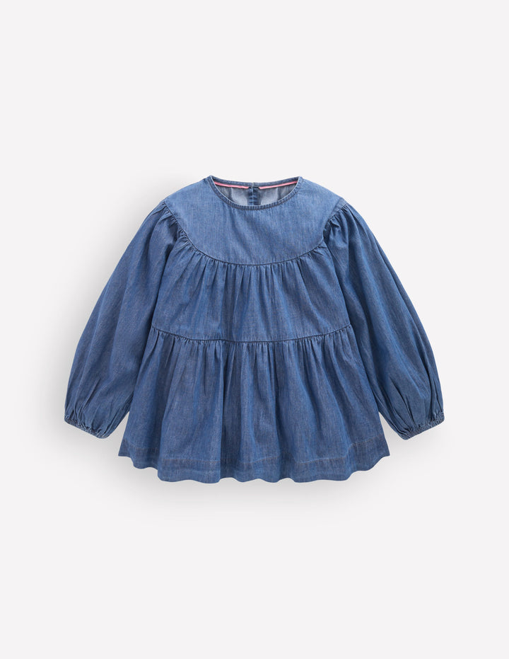 Tiered Woven Top-Mid Vintage