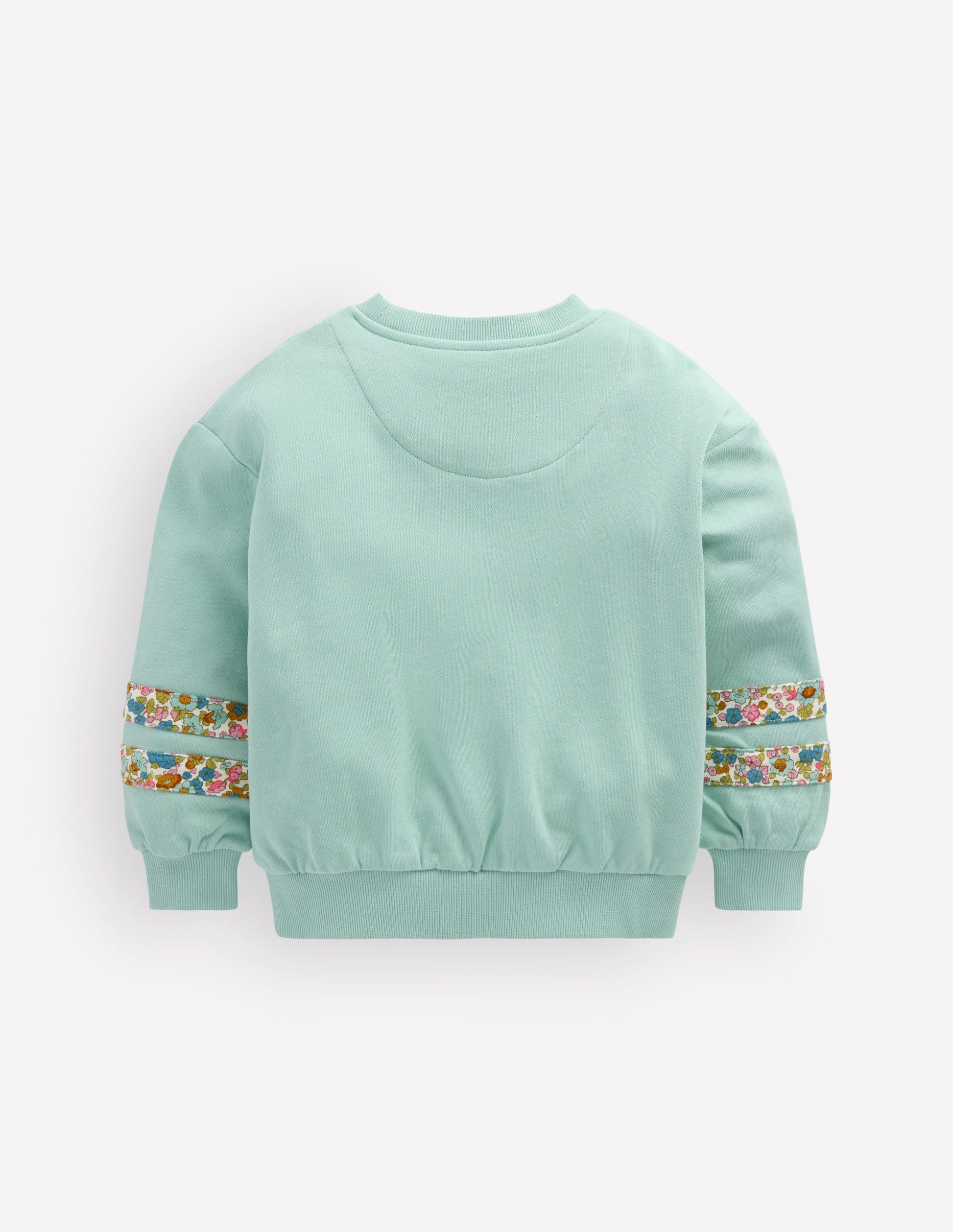 Relaxed Panel Sweatshirt-Harbor Grey Floral-2