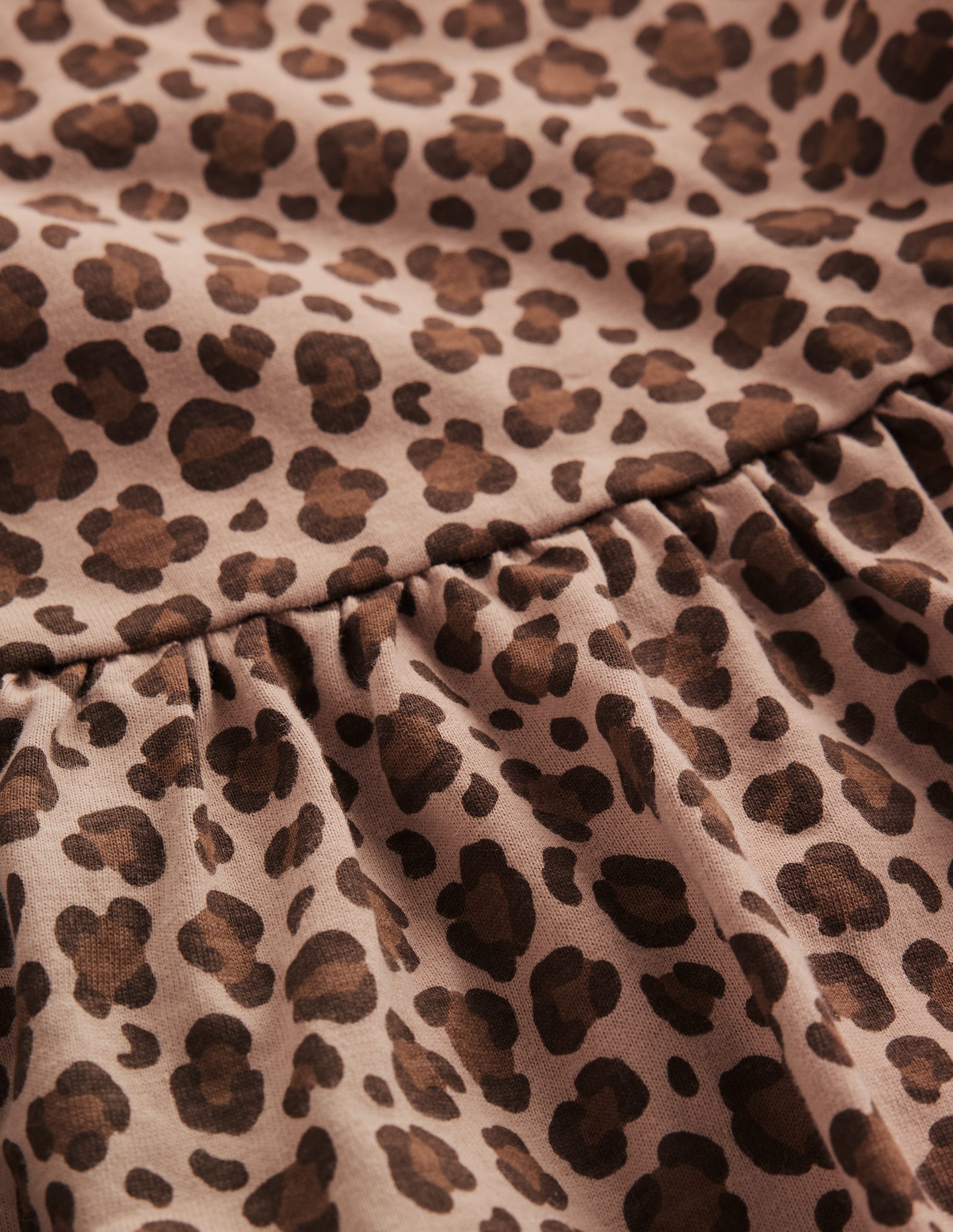 Long Sleeve Twirly Dress-Milk Chocolate Brown Leopard - Image 3