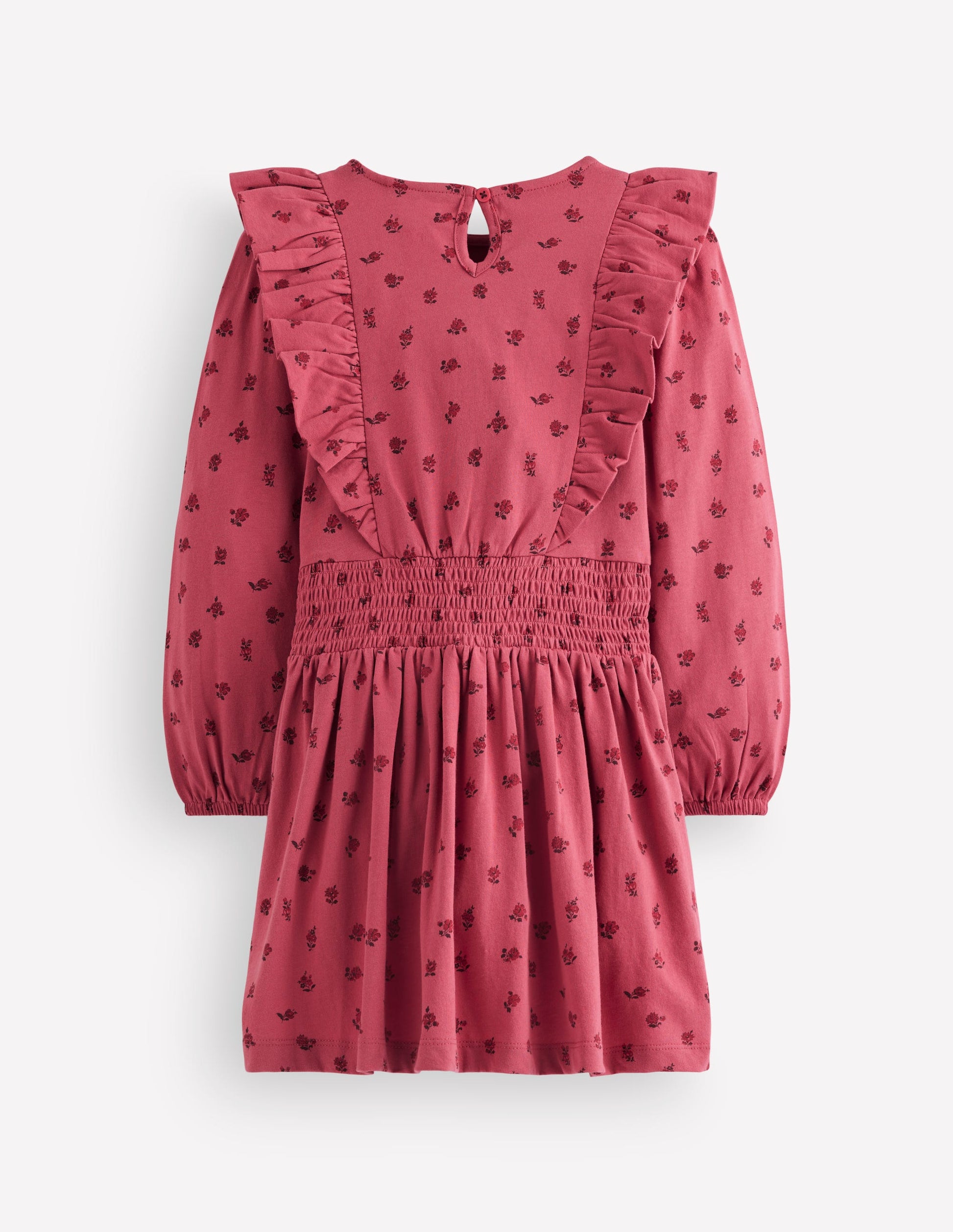 Suki Shirred Jersey Dress-Pink Bud Floral-2