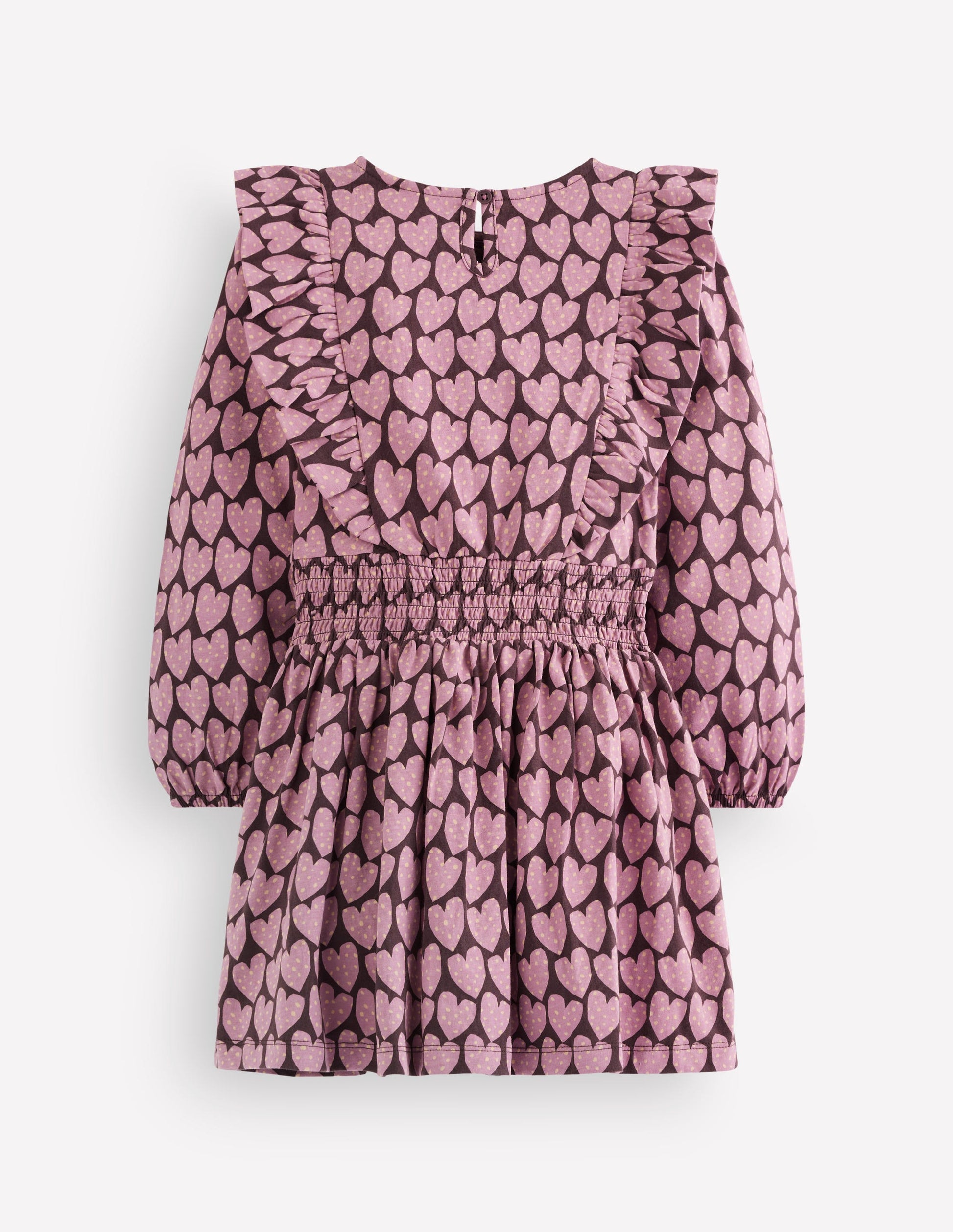 Suki Shirred Jersey Dress-Purple Hearts-2
