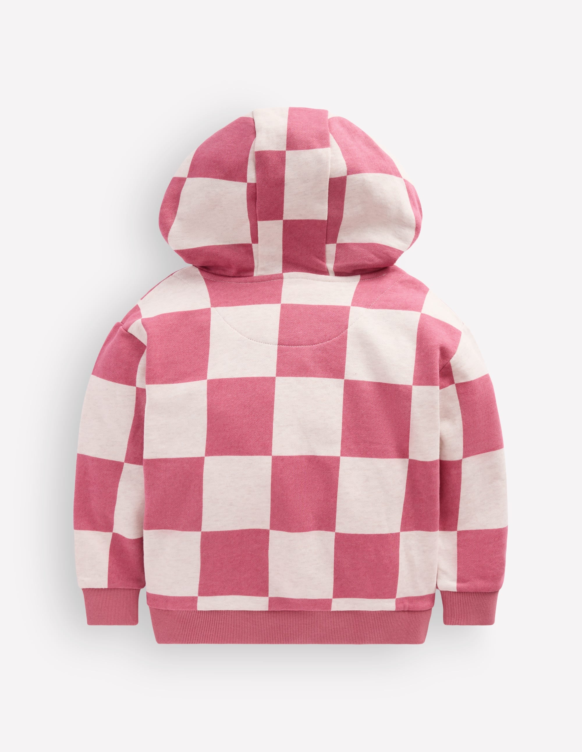 Fun Print Hoodie-Pink Checkerboard - Image 2