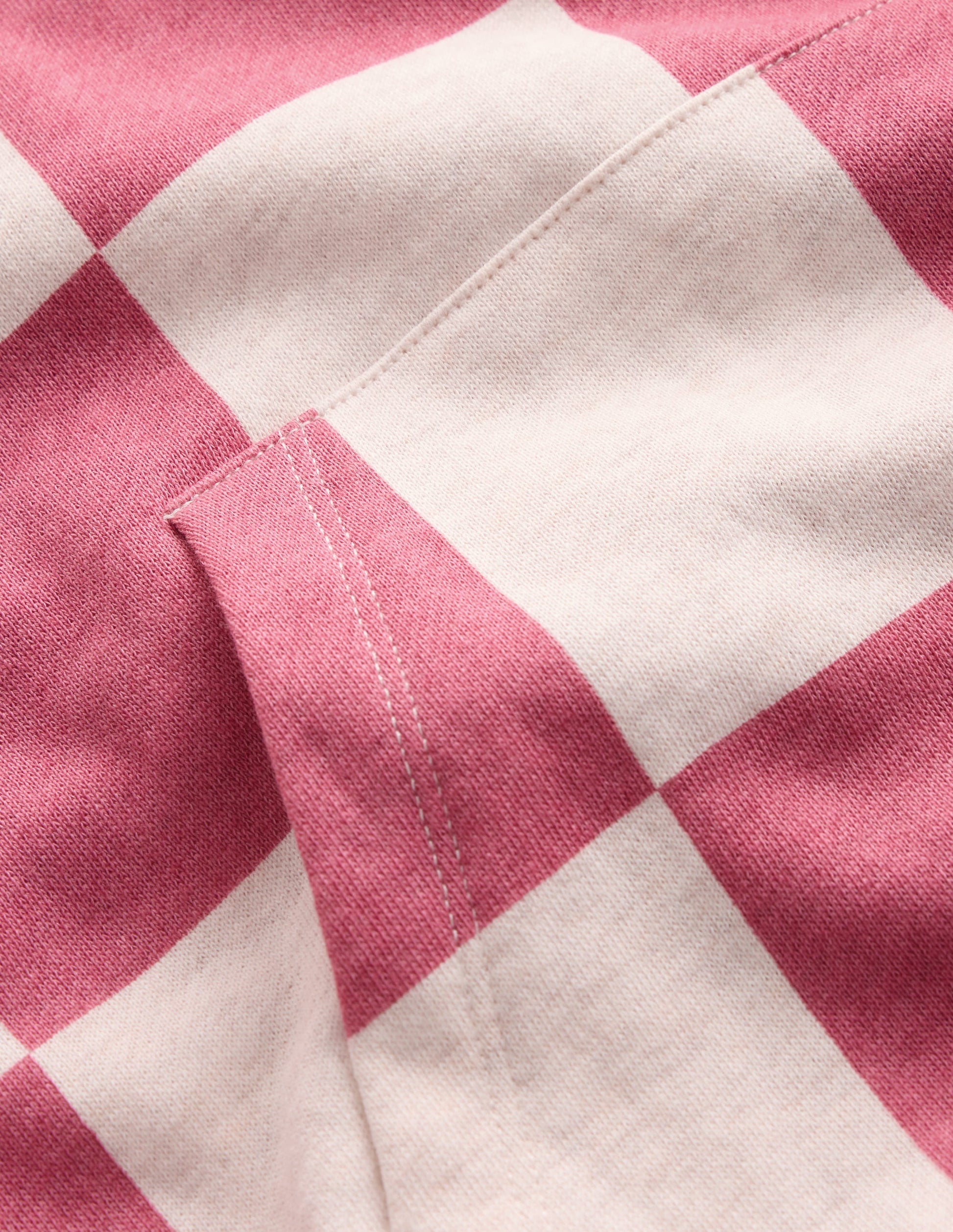 Fun Print Hoodie-Pink Checkerboard-3