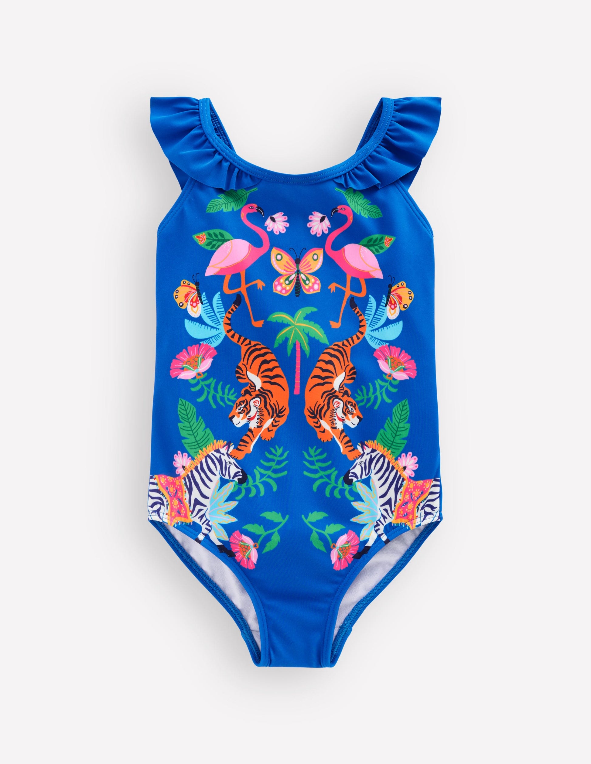 Hallie Frill Strap Swimsuit-Jungle Placement-1