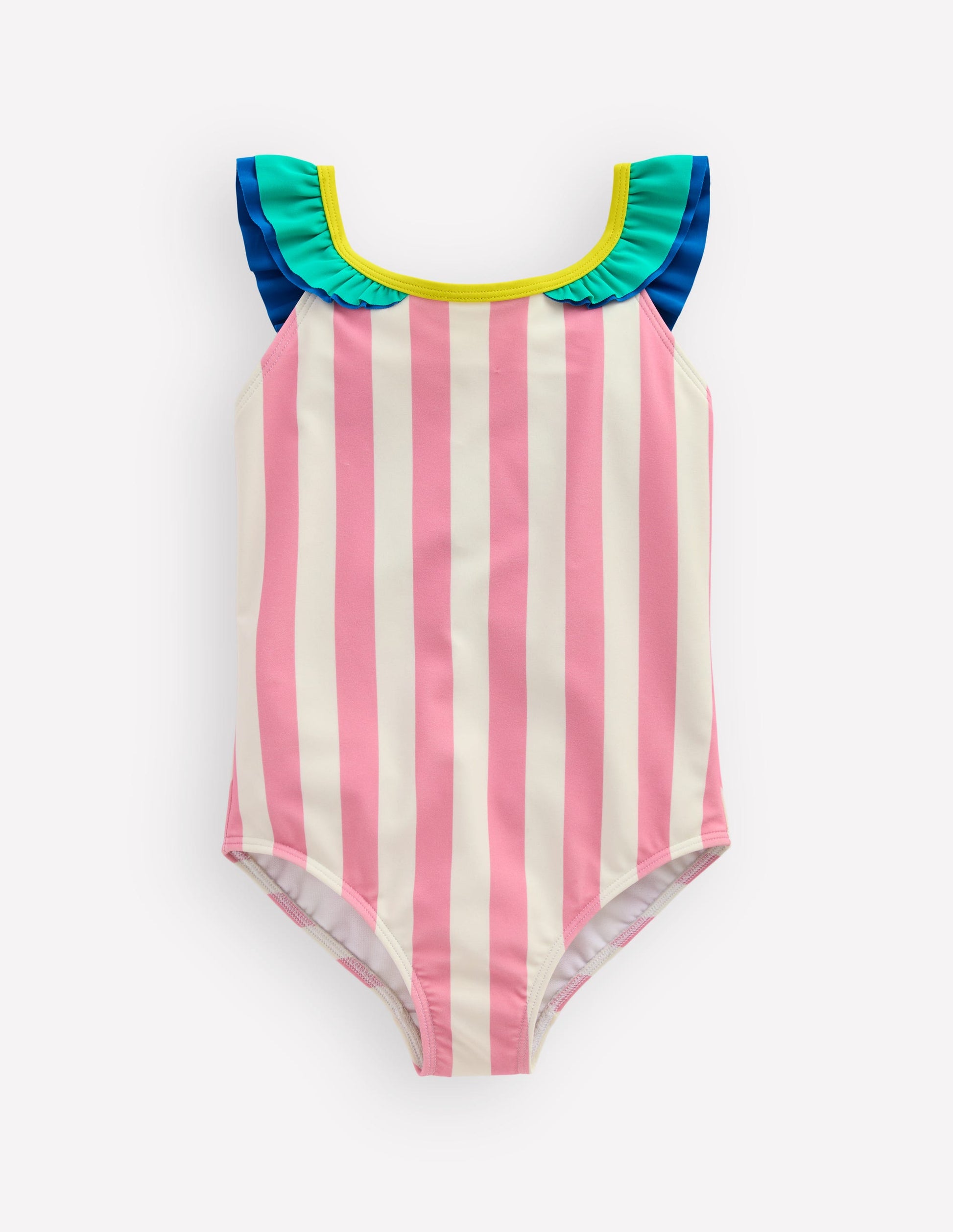 Hallie Frill Strap Swimsuit-Formica Pink Parrot-3