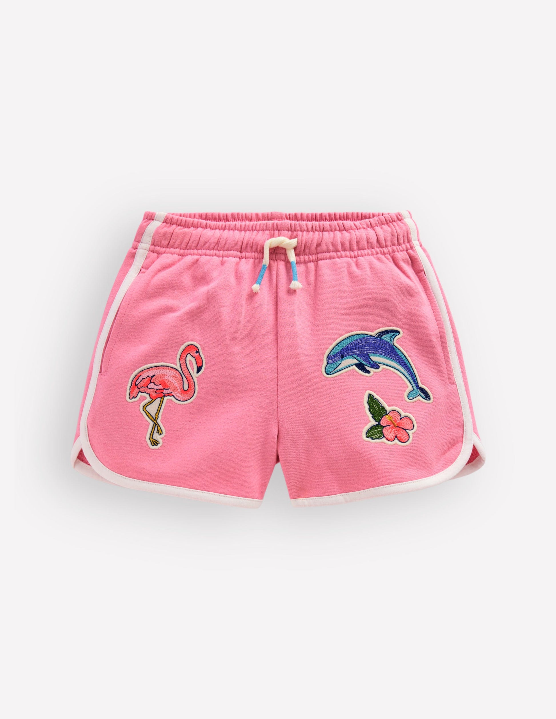 Jersey Boxing Short-Bubblegum Pink Badges-1
