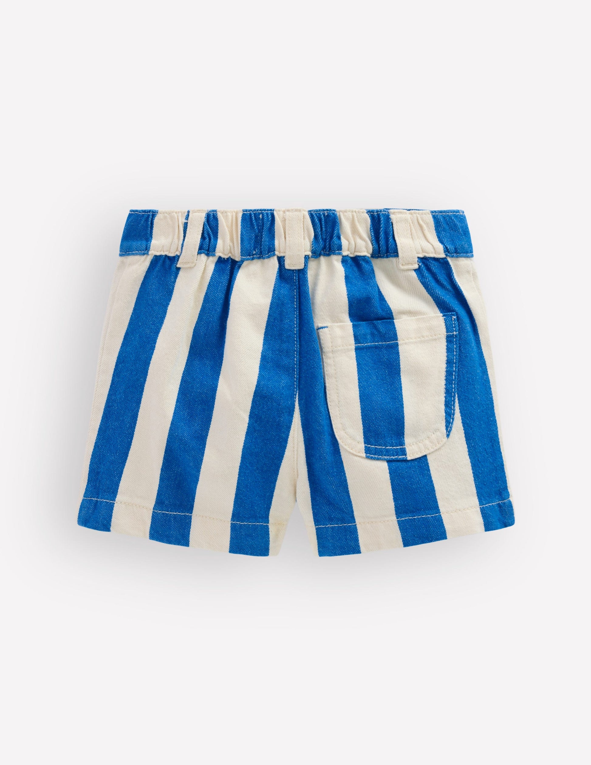 Patch Pocket Shorts-Kingfisher Blue/ Ivory-4