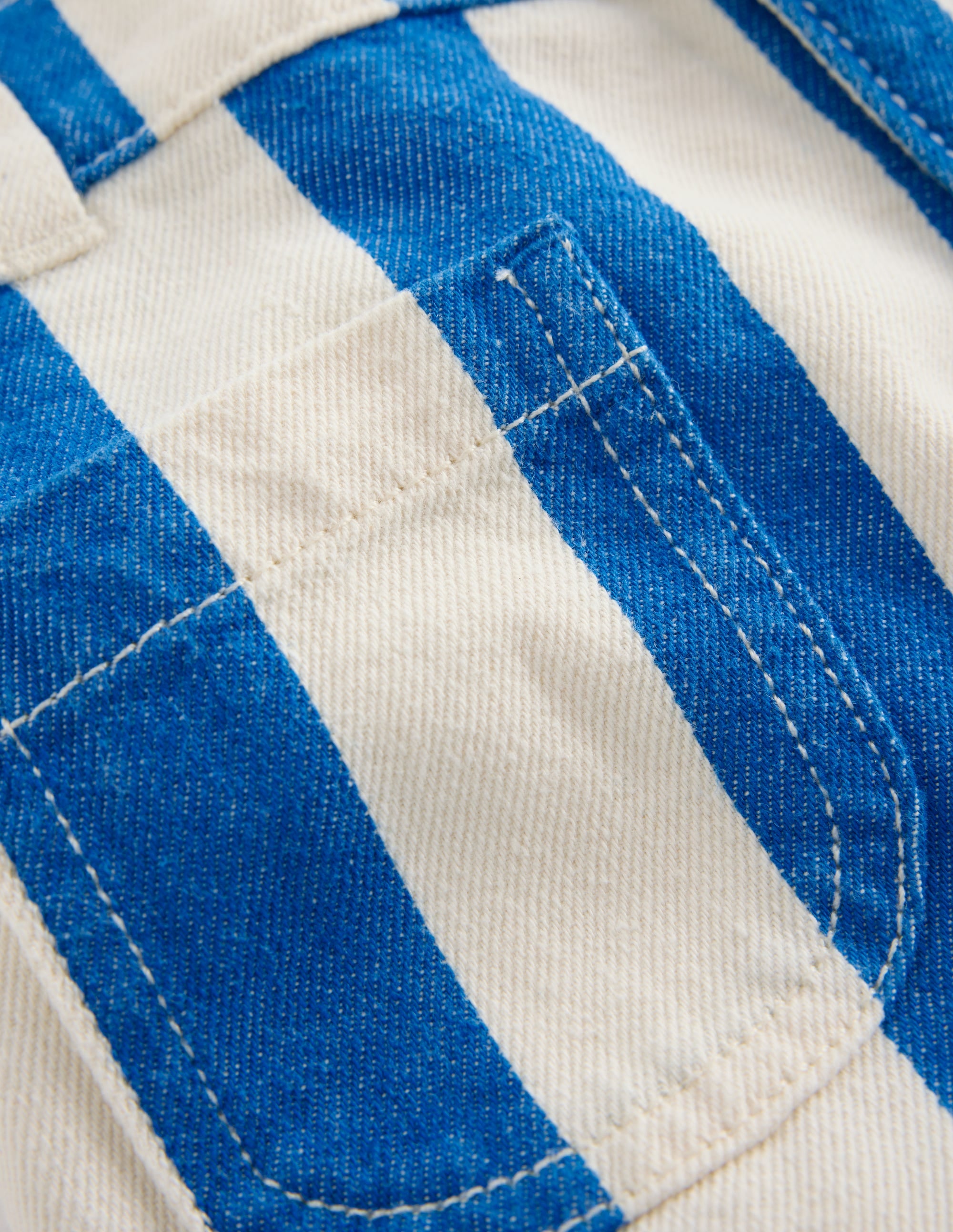 Patch Pocket Shorts-Kingfisher Blue/ Ivory - Image 5