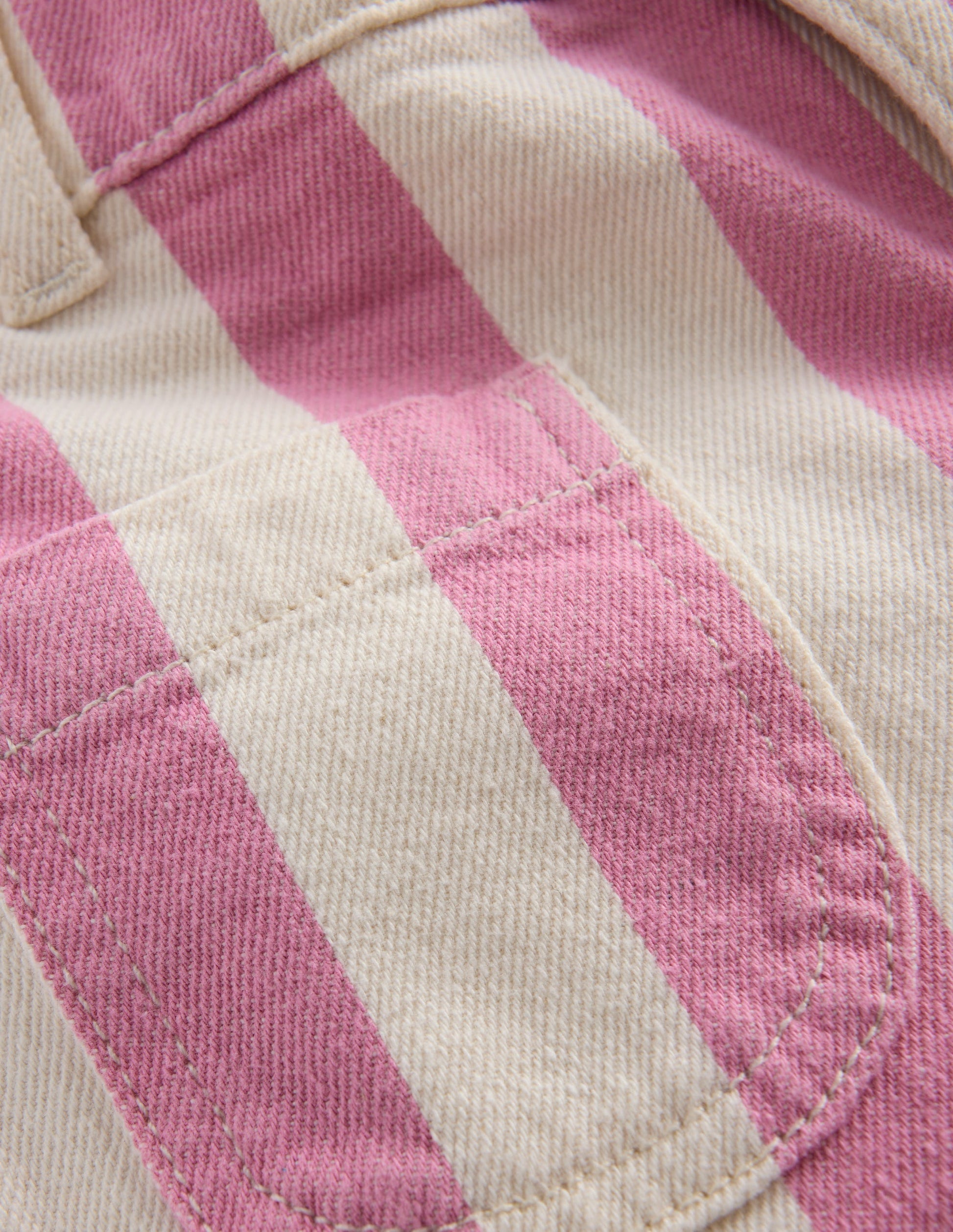 Patch Pocket Shorts-Pink Stripe-3