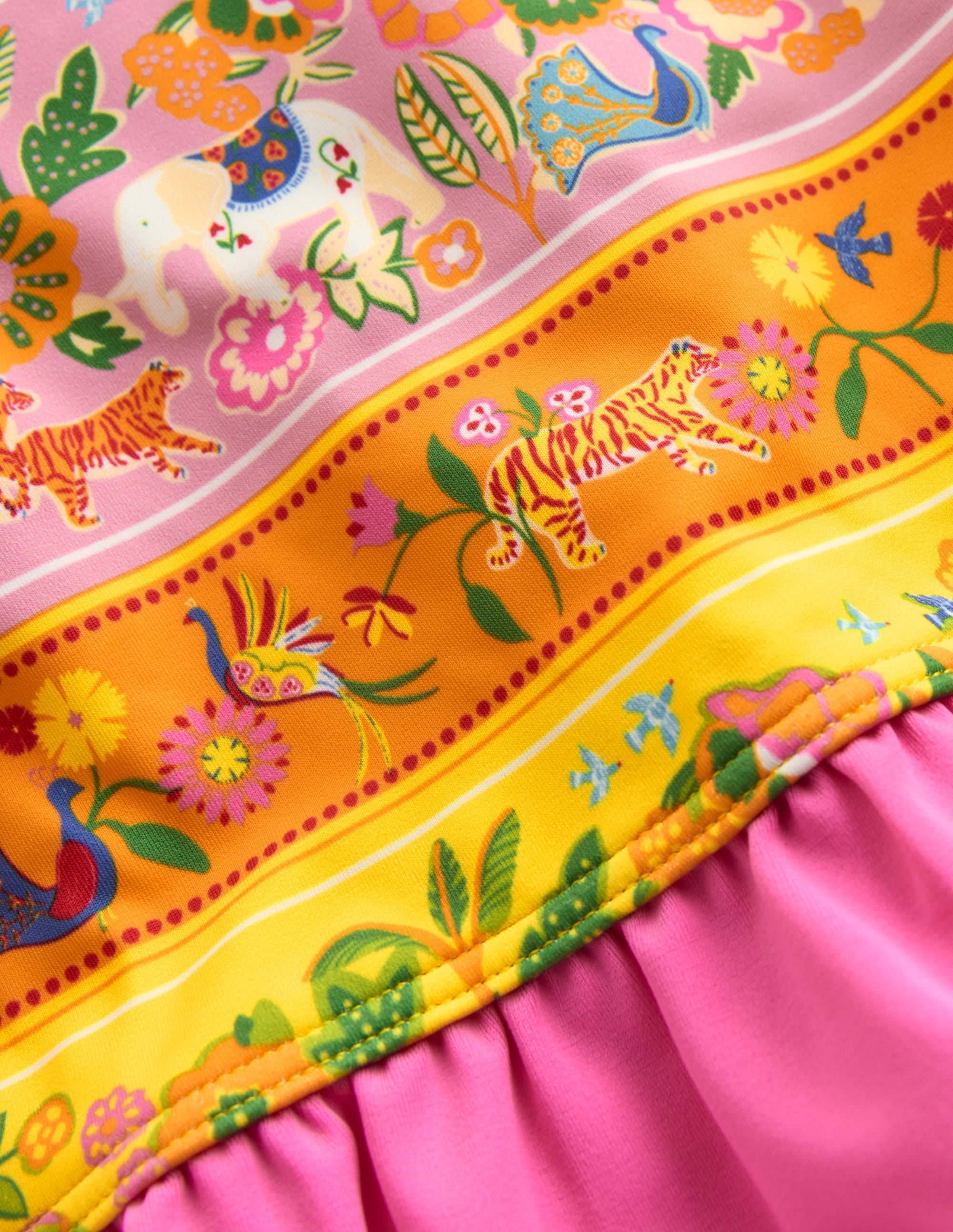 Long Sleeve Frill Set-Multi Tropical Animals - Image 3