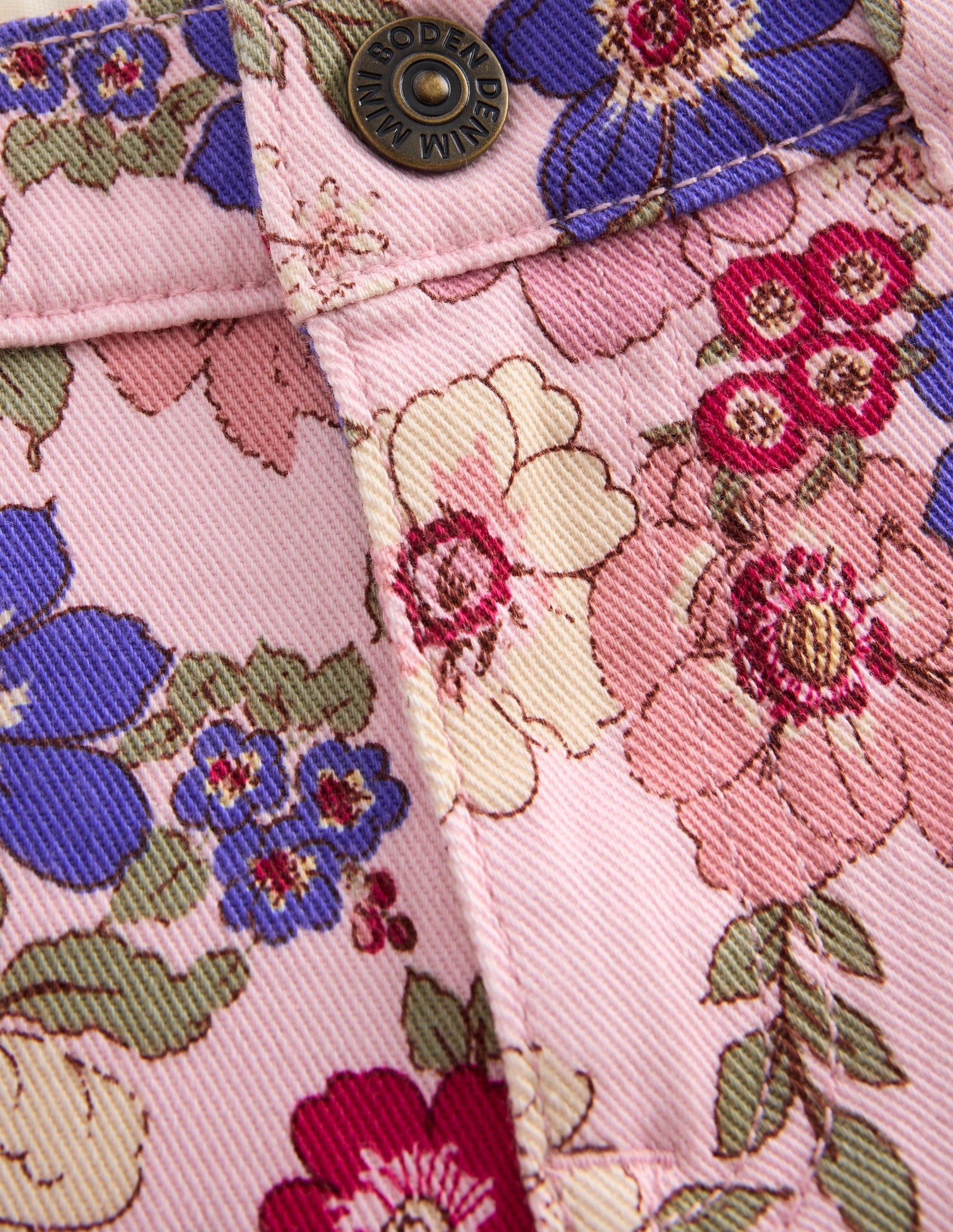 Wide Leg Jeans-Blooming Pink Floral Bloom-3