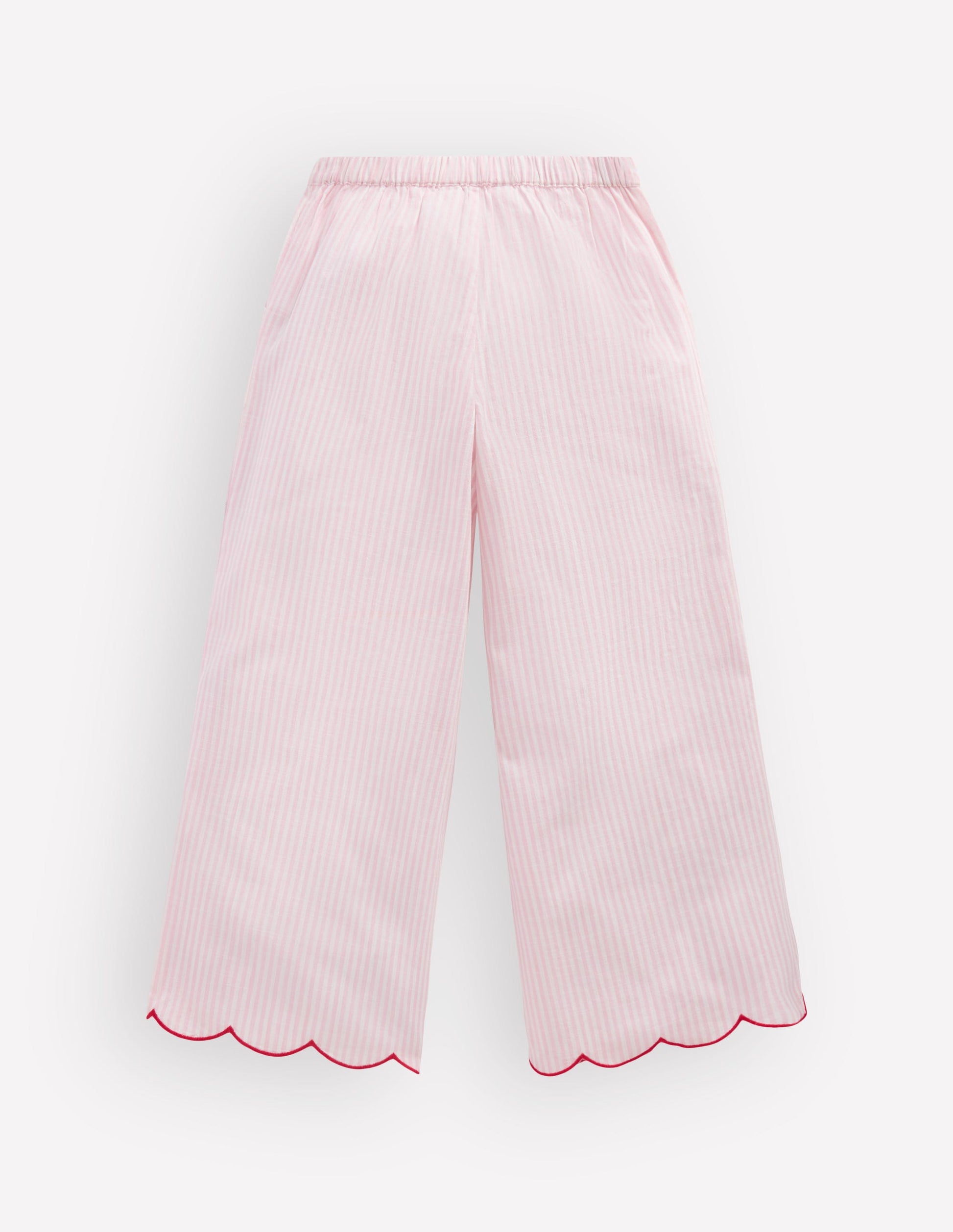 Scallop Hem Trousers-Chalk Pink/ Ivory Floral-3