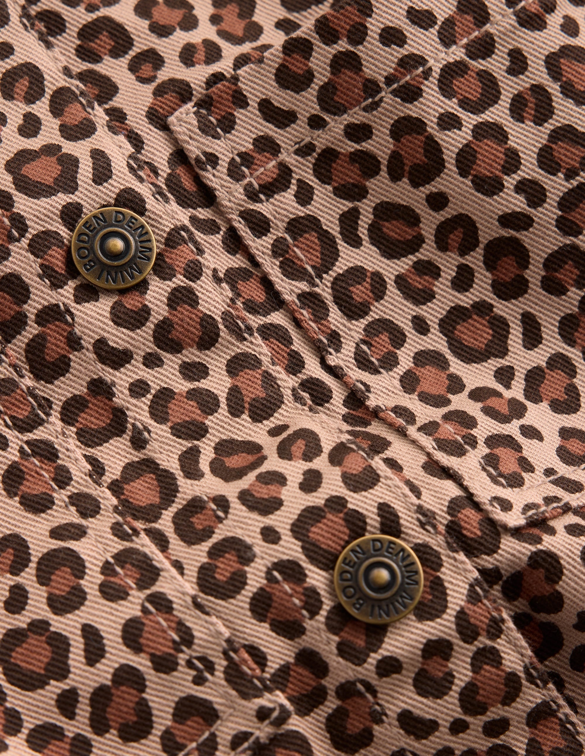 Denim Shirt Dress-Leopard - Image 3