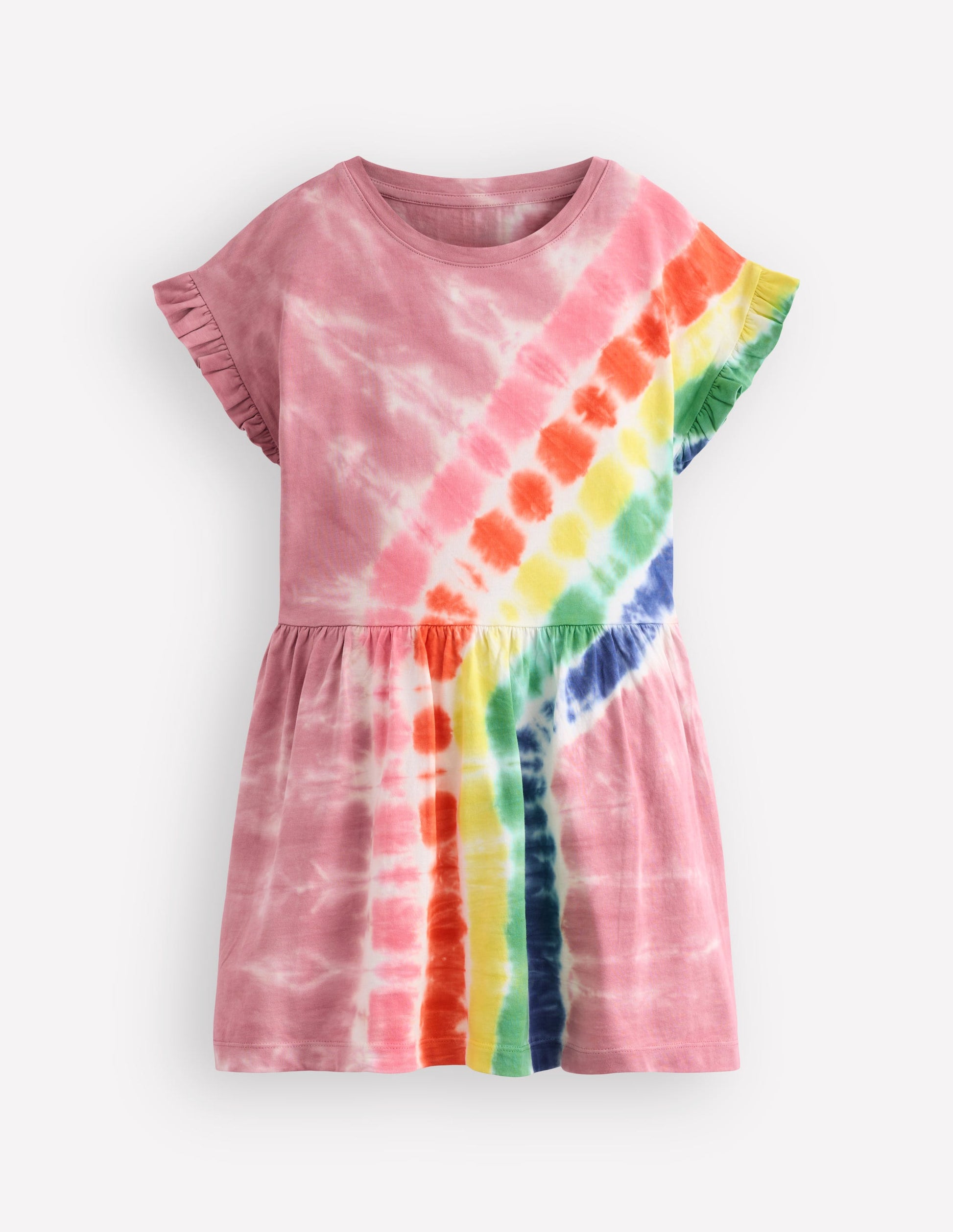 Jersey T-Shirt Dress-Pink Tie Dye-3