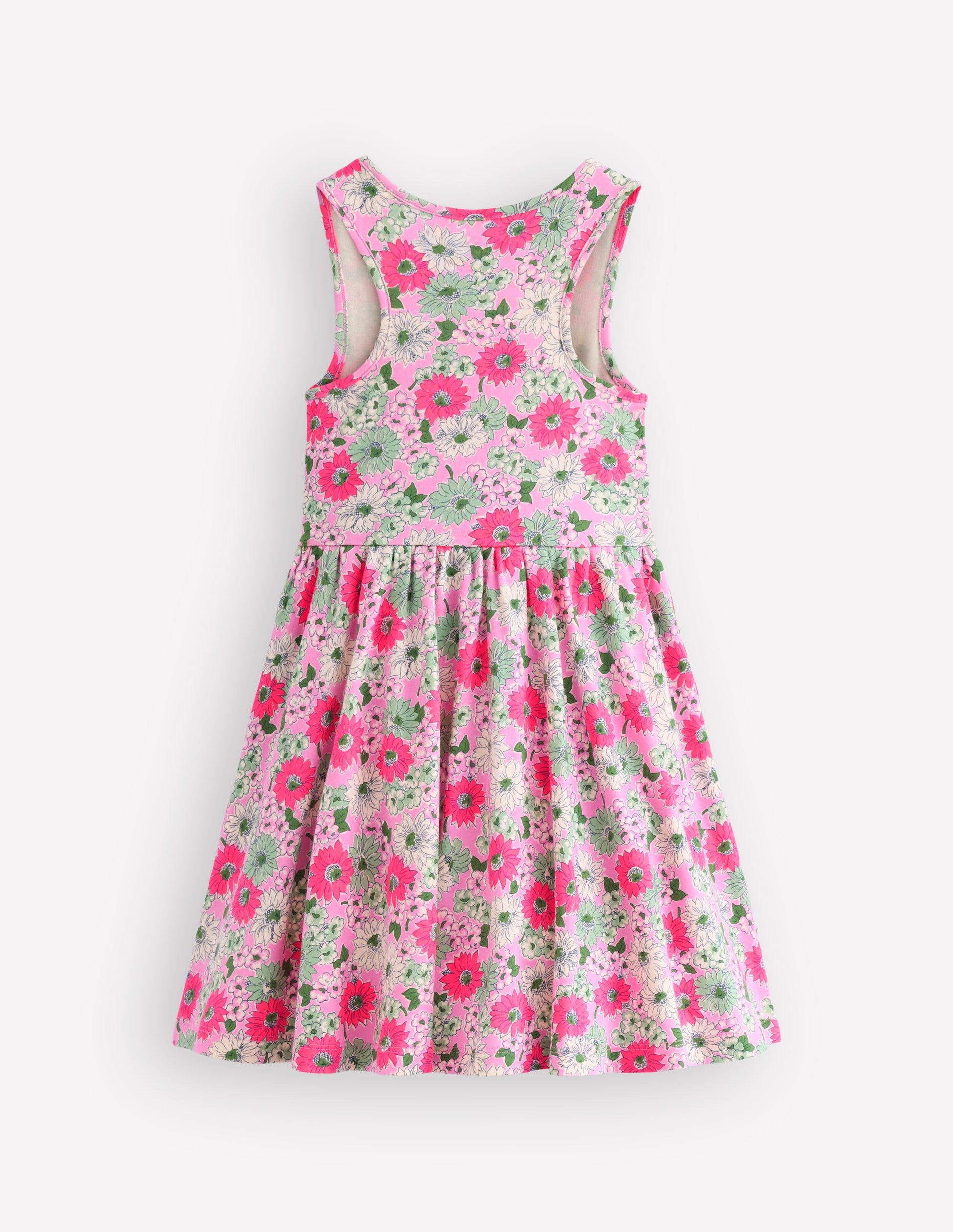 Twirly Jersey Dress-Pink Floral-6