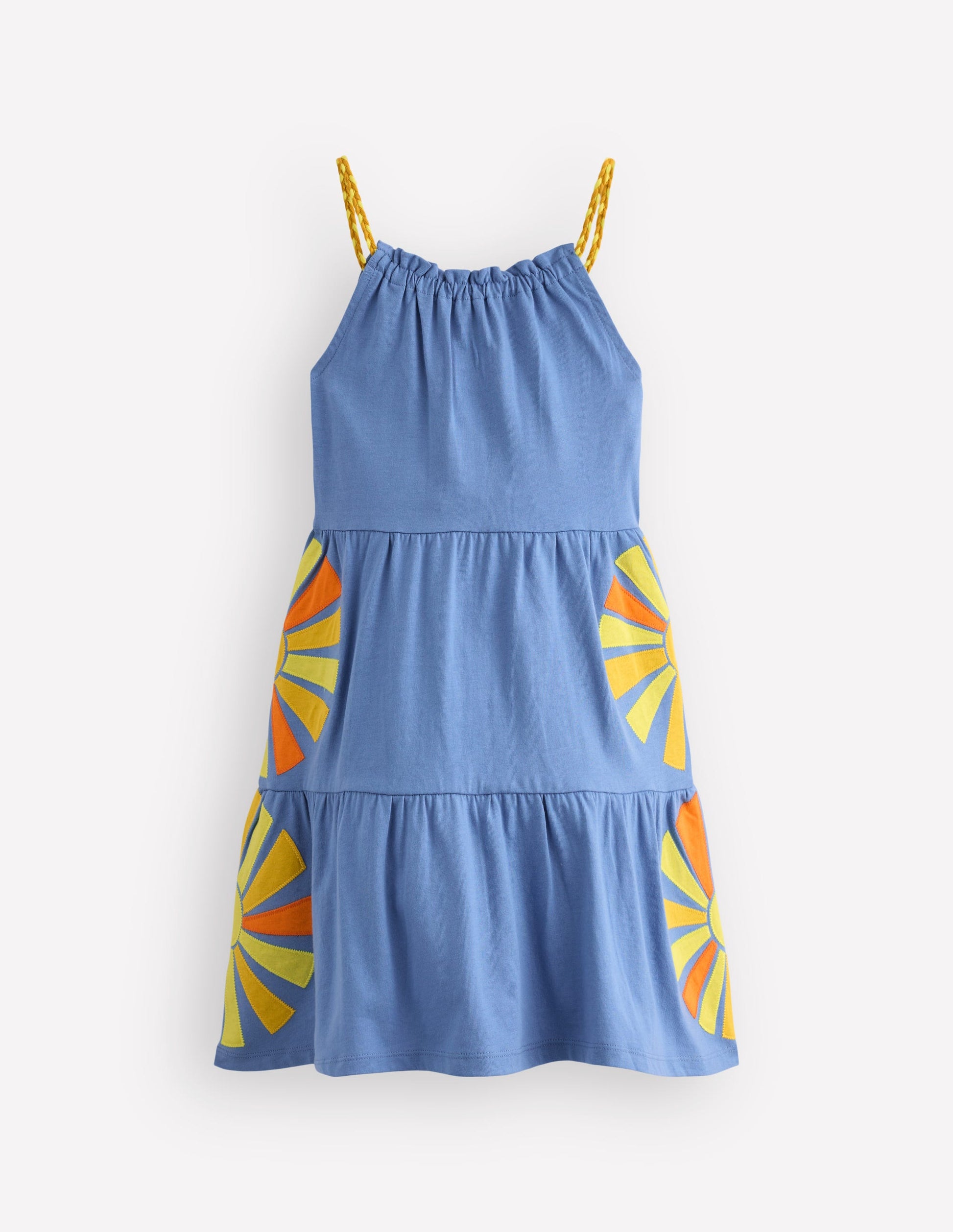 Enola Appliqué Jersey Dress-Salt Blue Sunrays