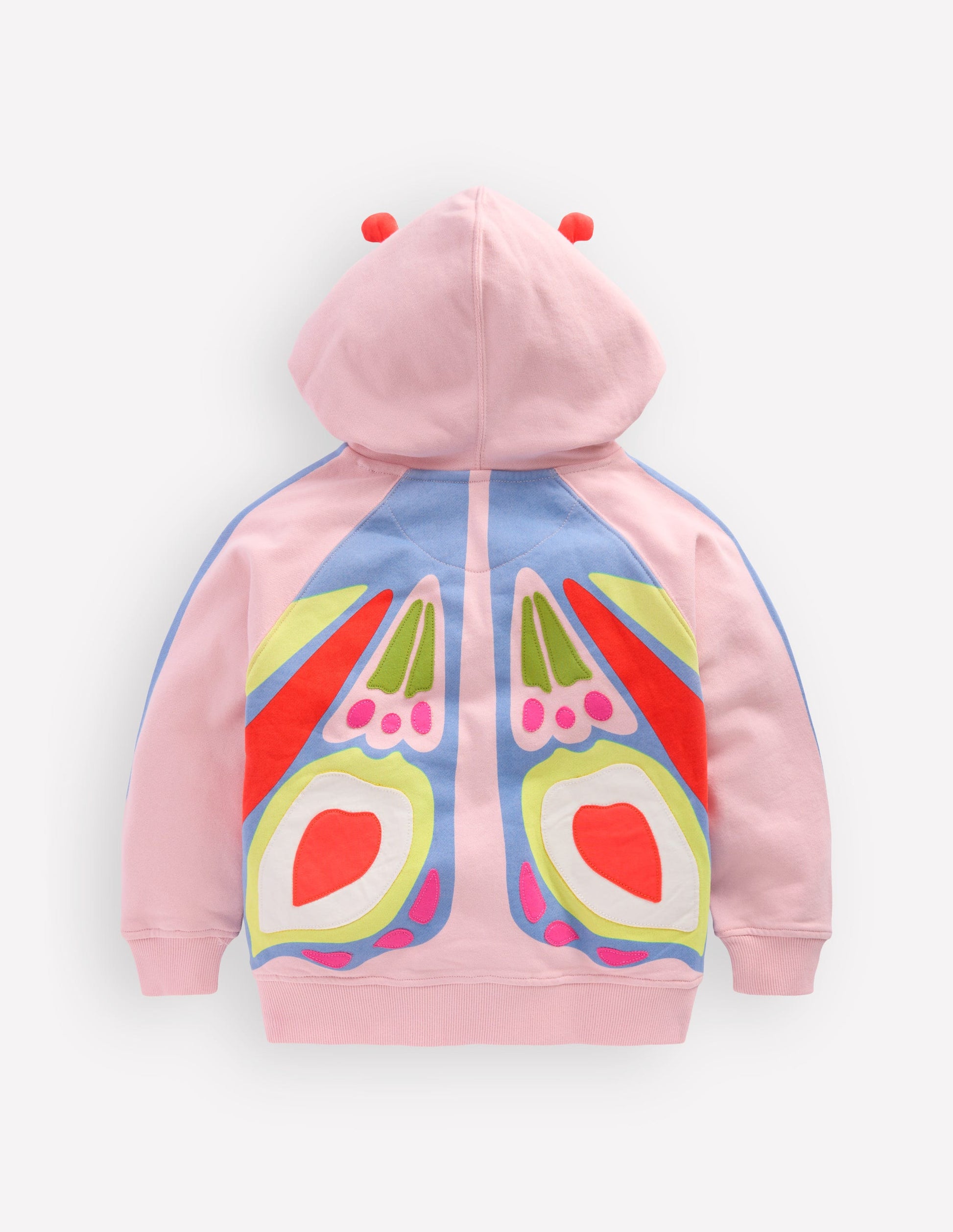 Novelty Relaxed Hoodie-Pink Butterfly-3
