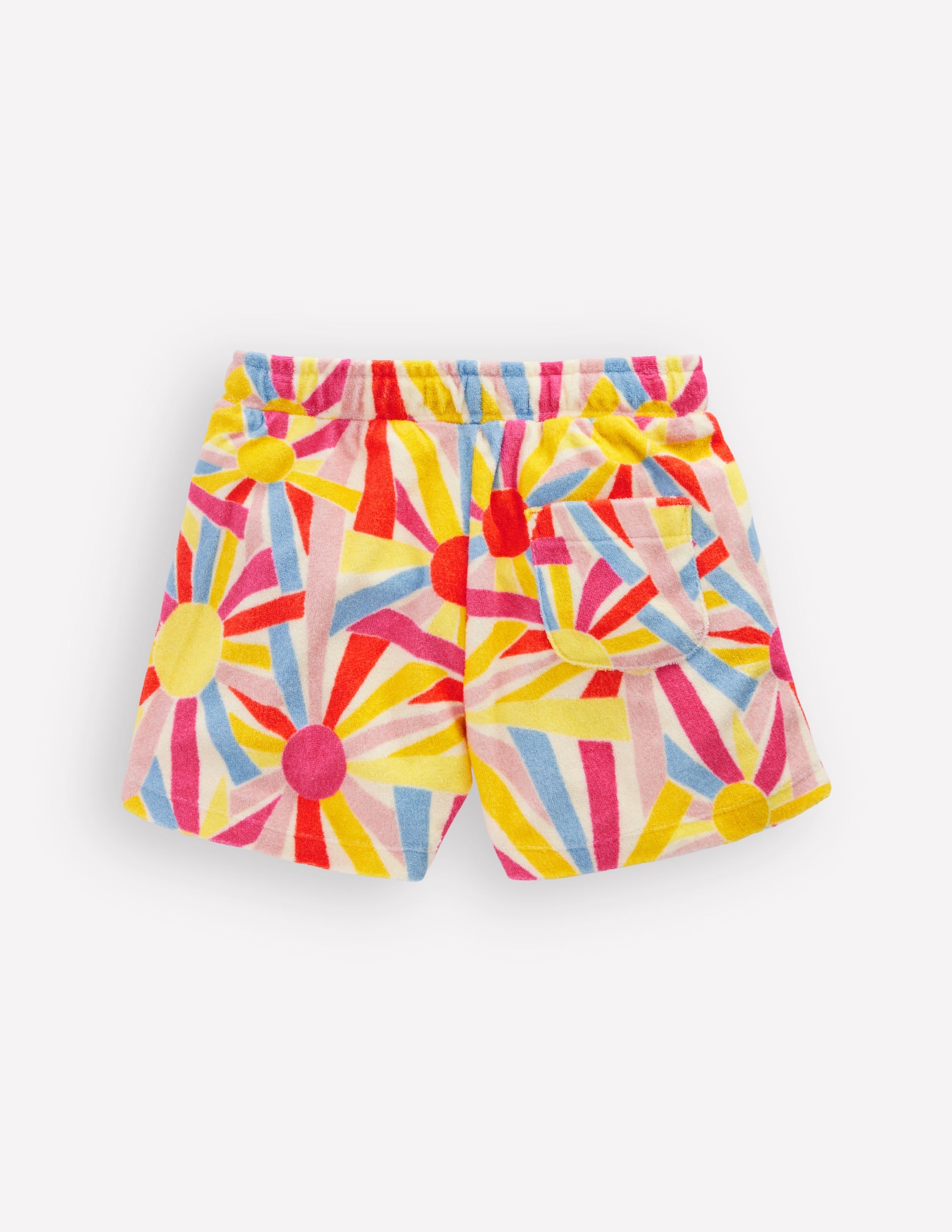 Patch Pocket Towelling short-Soft Ivory Sunburst - Image 3