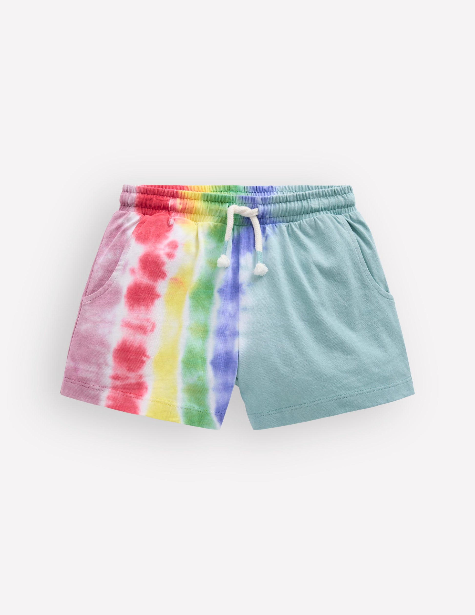 Tie Dye Logo Shorts-Dawn Blue Rainbow-2