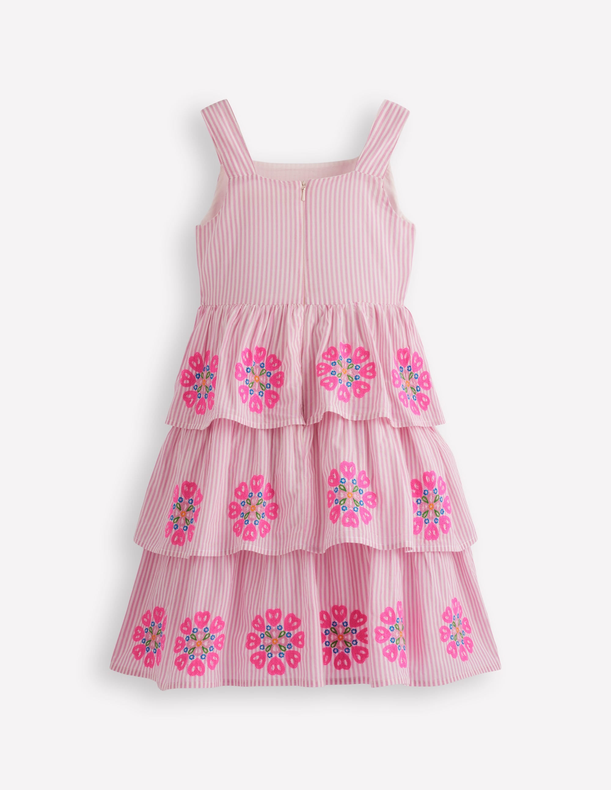 Tiered Embroidered Dress-Formica Pink Stripe - Image 2