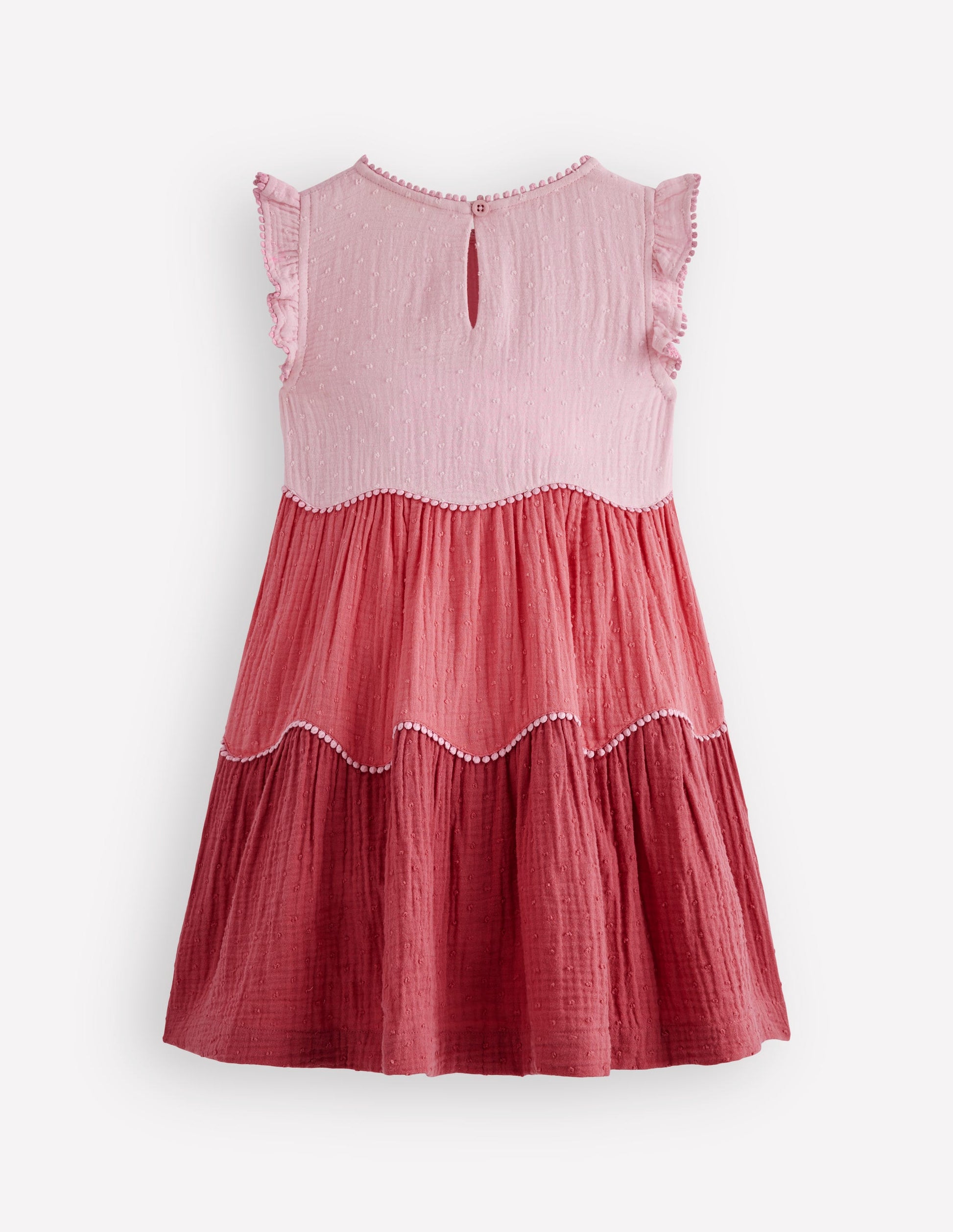 Double Cloth Twirly Dress-Spring Blossom Colourblock-2