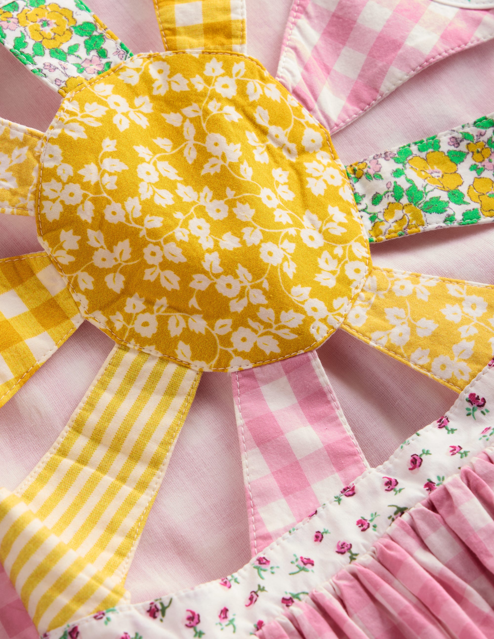Harlow Logo Dress-Spring Blossom Gingham Sunray - Image 4