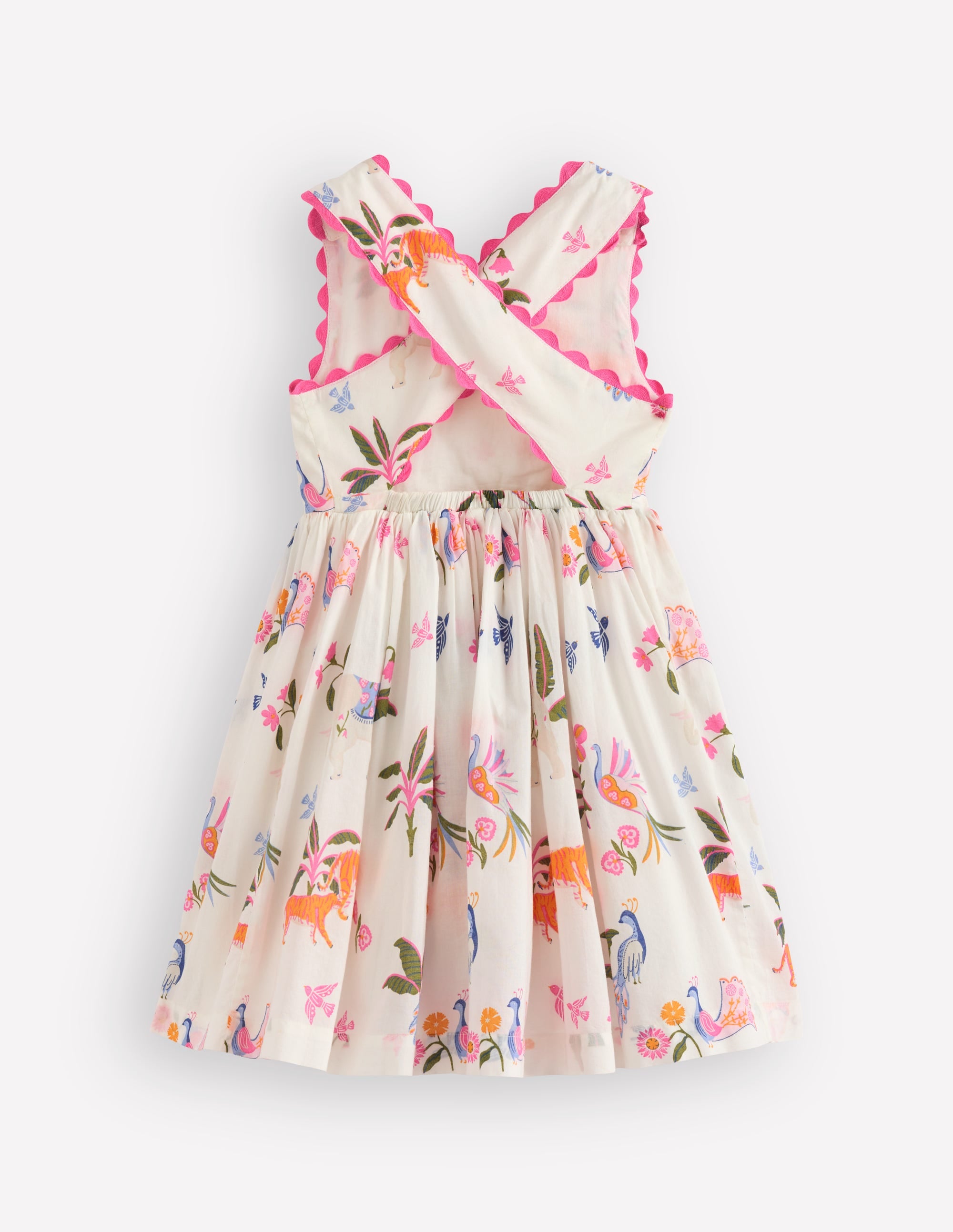 Harper Cross-Back Dress-Soft Ivory Jungle - Image 2