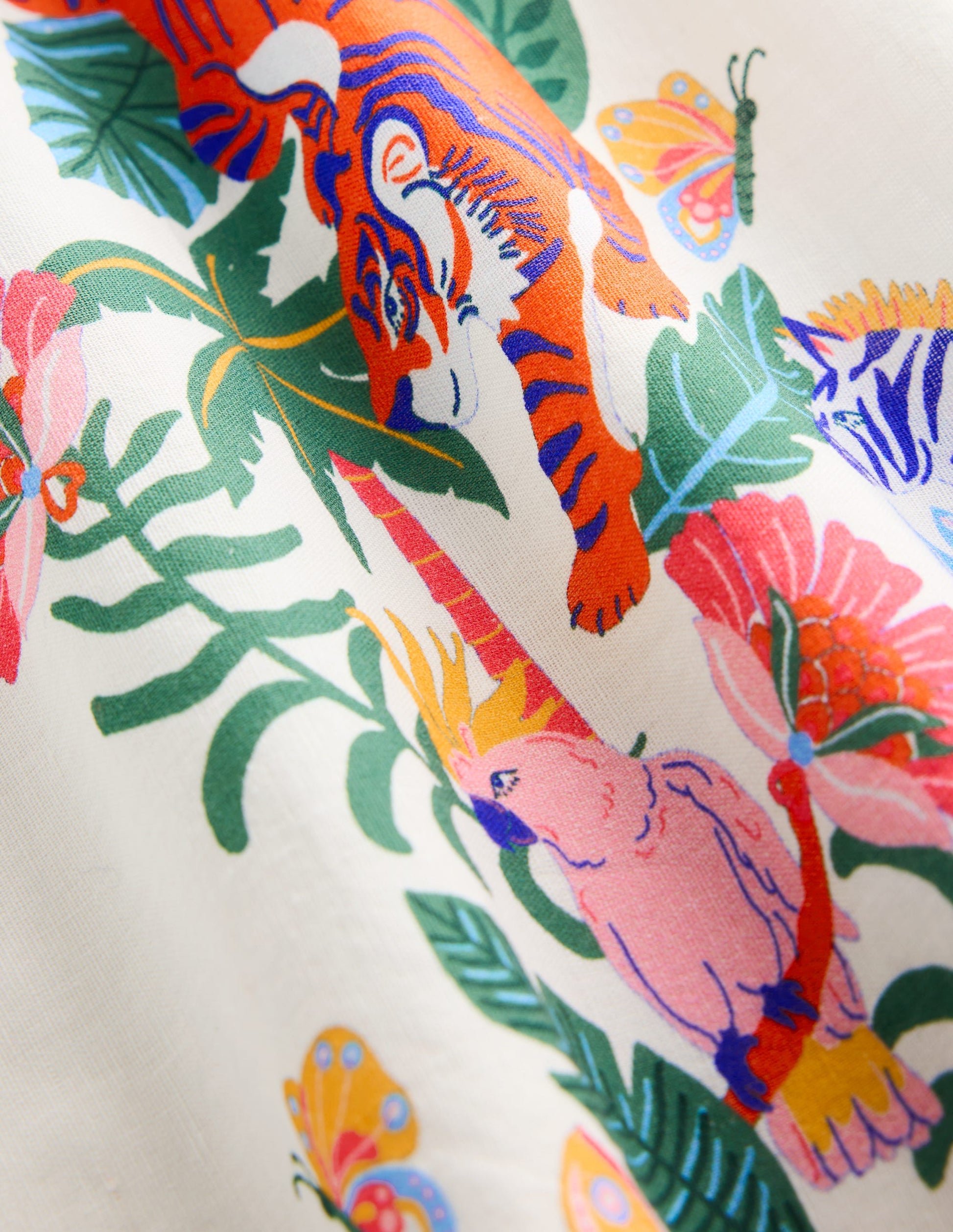 Ruffle Strap Sundress-Soft Ivory Jungle Placement-3