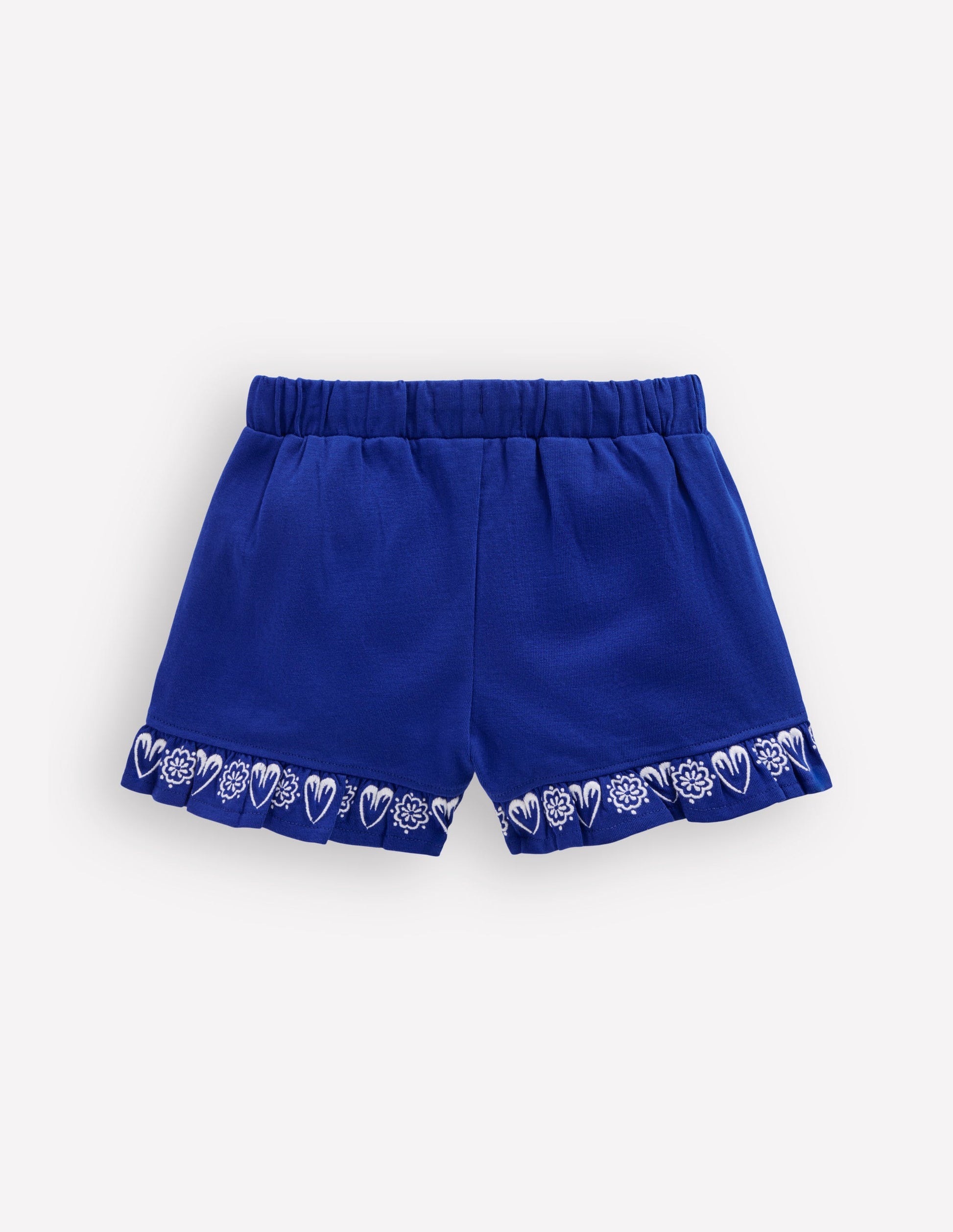 Embroidered Jersey Shorts-Bright Blue Embroidery-2