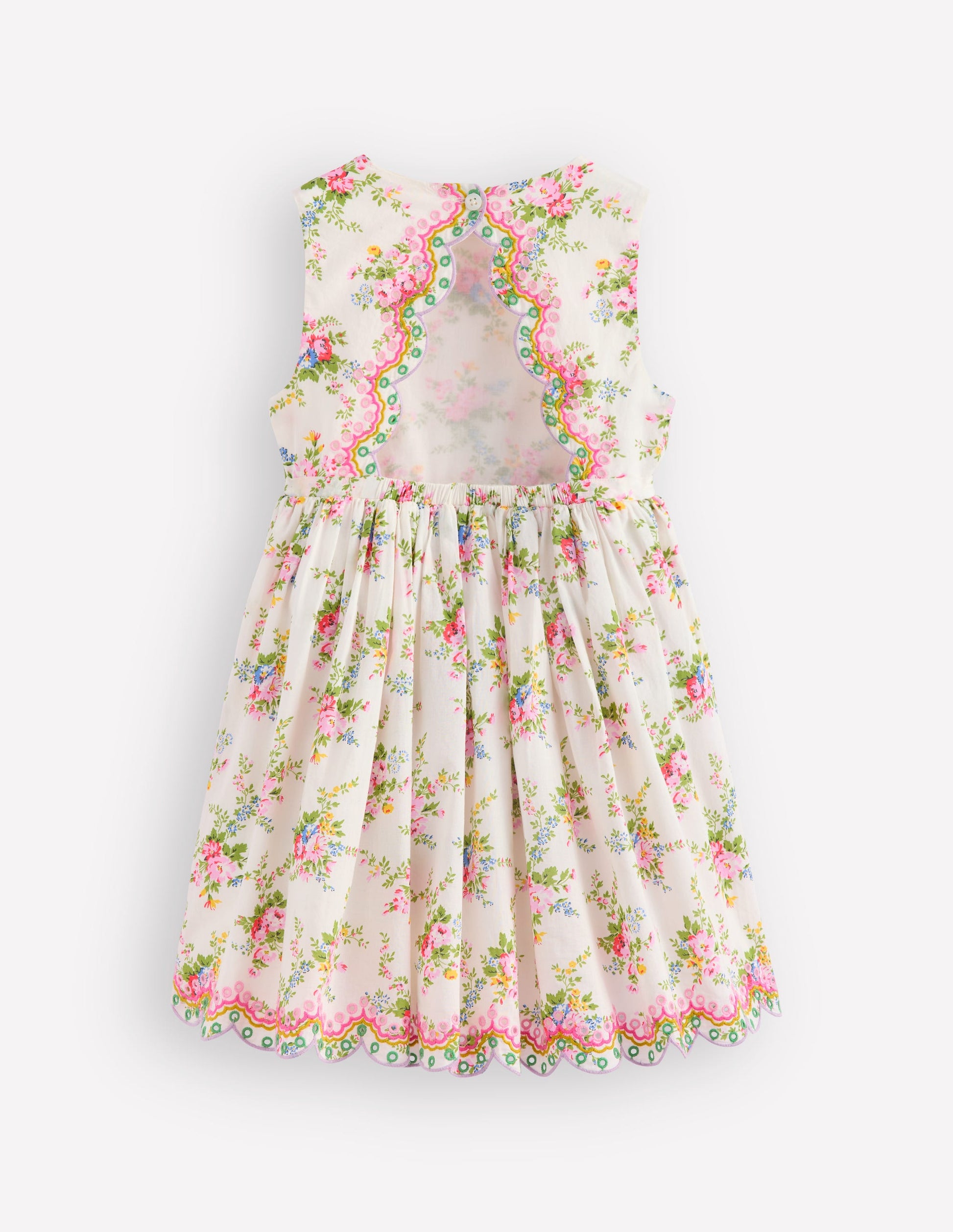 Broderie Back Detail Dress-Soft Ivory Rosa-3