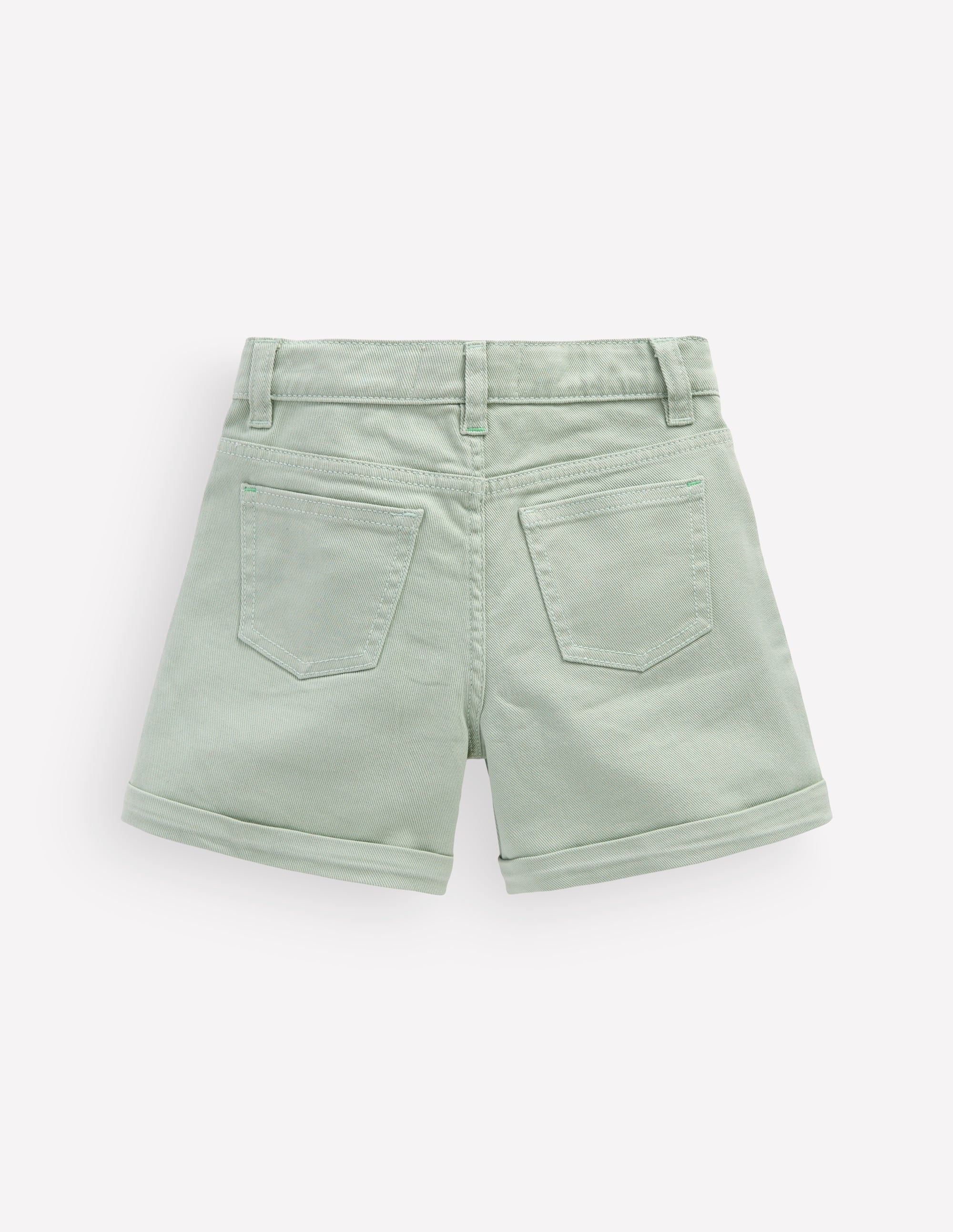 Woven Turn Back Short-Pale Green - Image 2