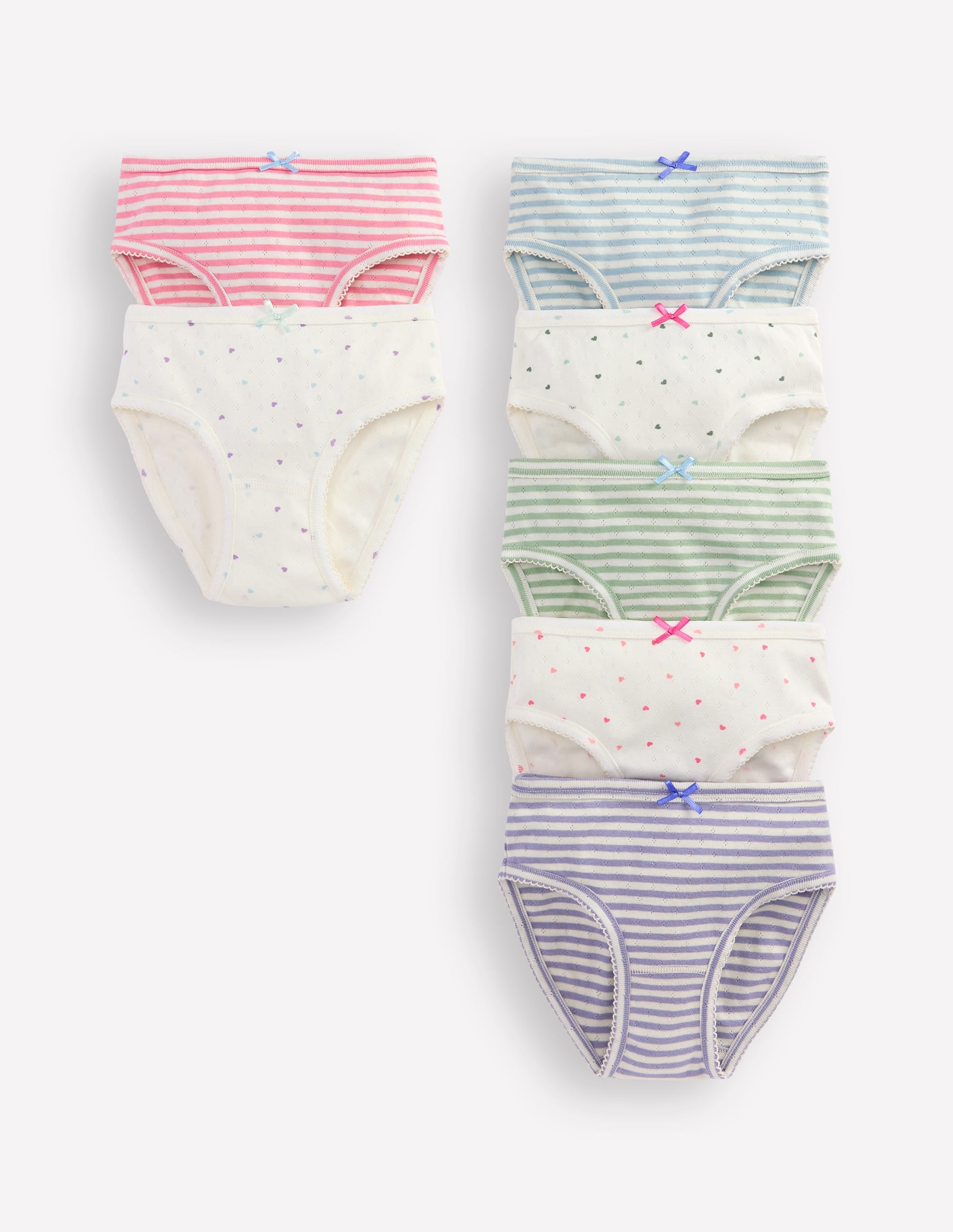 7-pack Pointelle Pants-HEARTS - Image 1