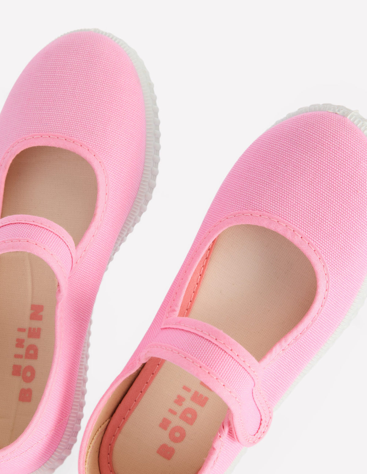 Canvas Mary Janes-Pink - Image 3