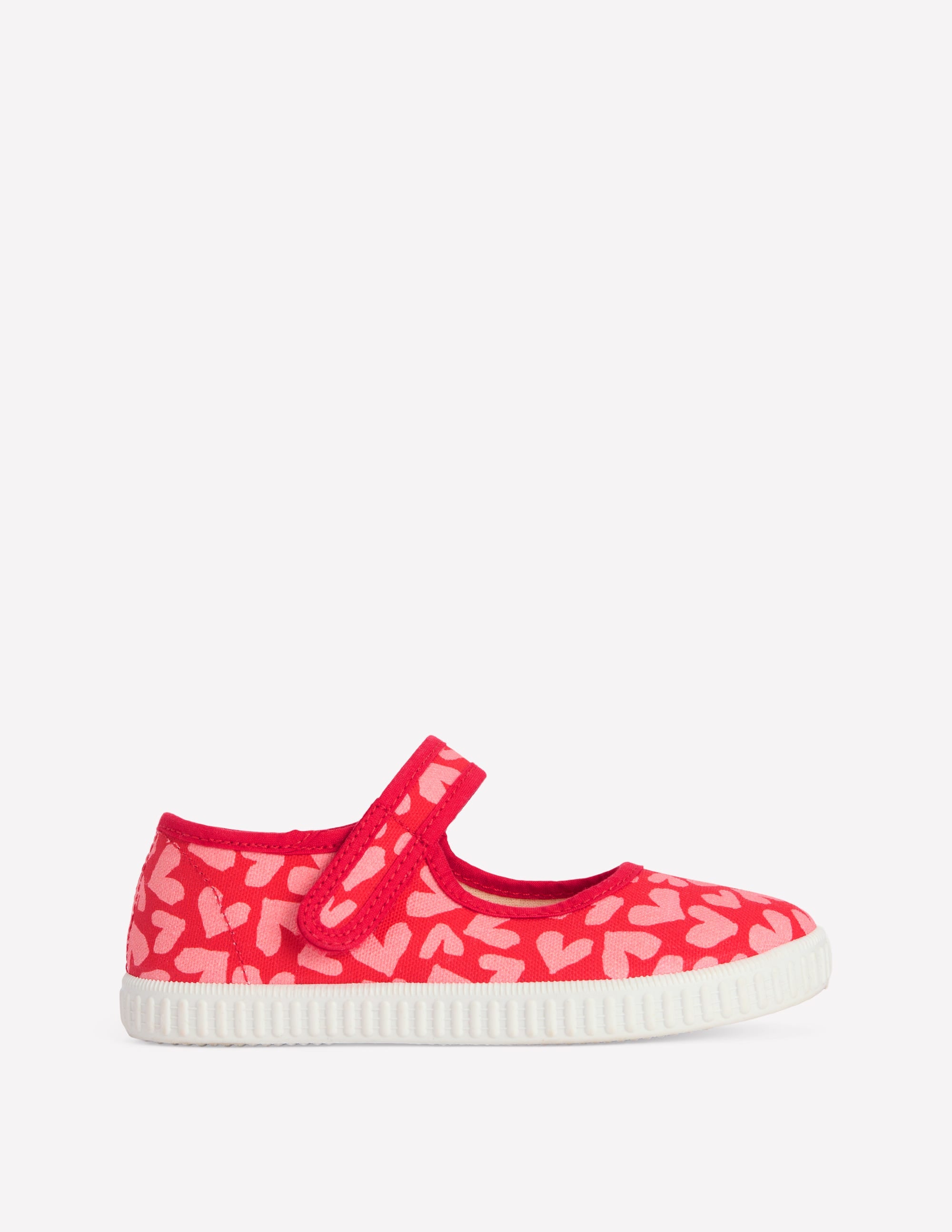 Canvas Mary Janes-Hearts - Image 1